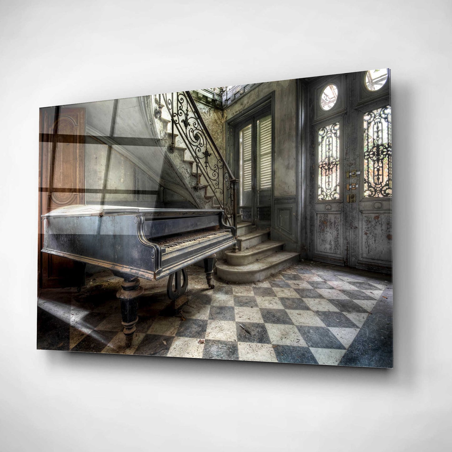Epic Art 'Piano Hall' by Roman Robroek, Acrylic Glass Wall Art,24x16