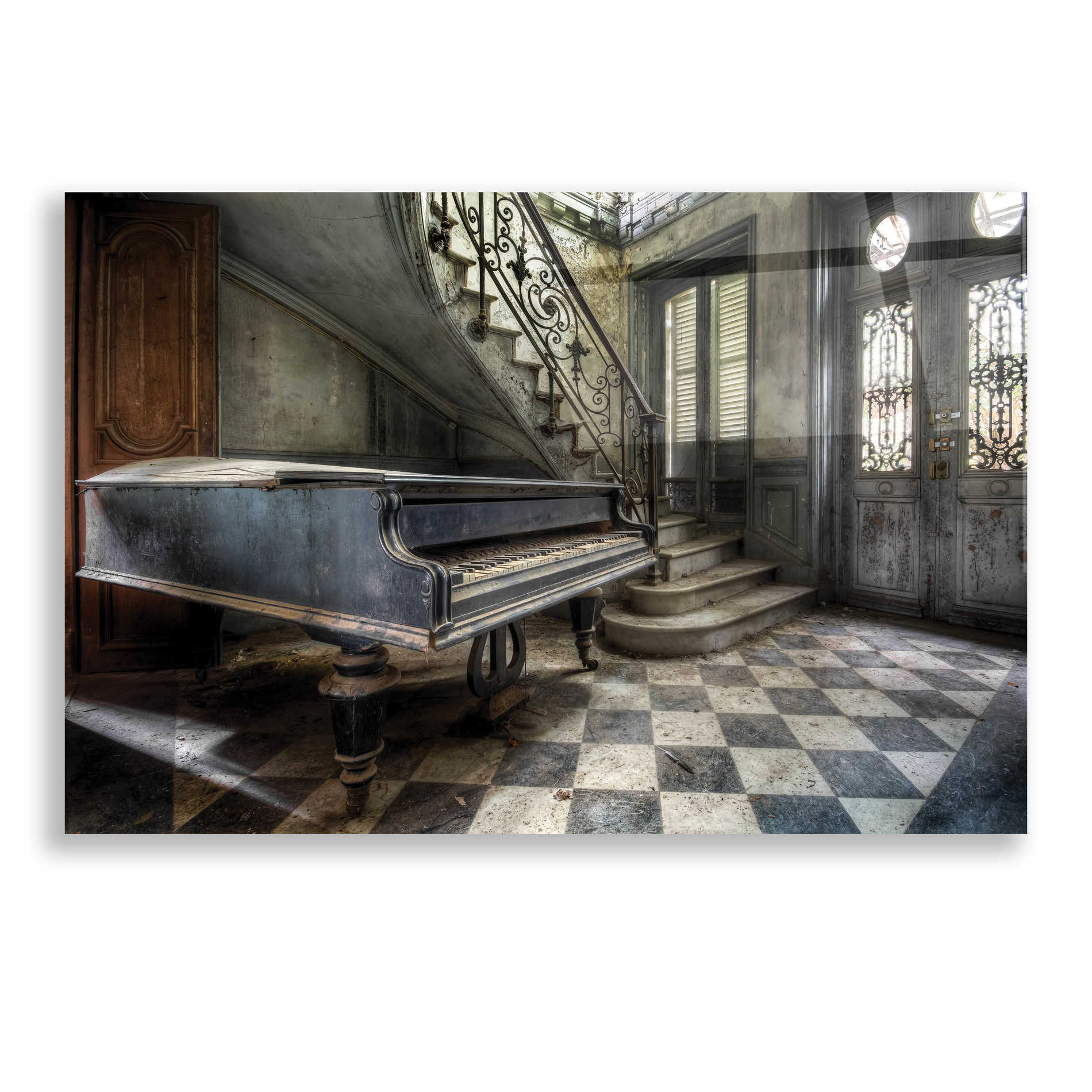 Epic Art 'Piano Hall' by Roman Robroek, Acrylic Glass Wall Art,24x16