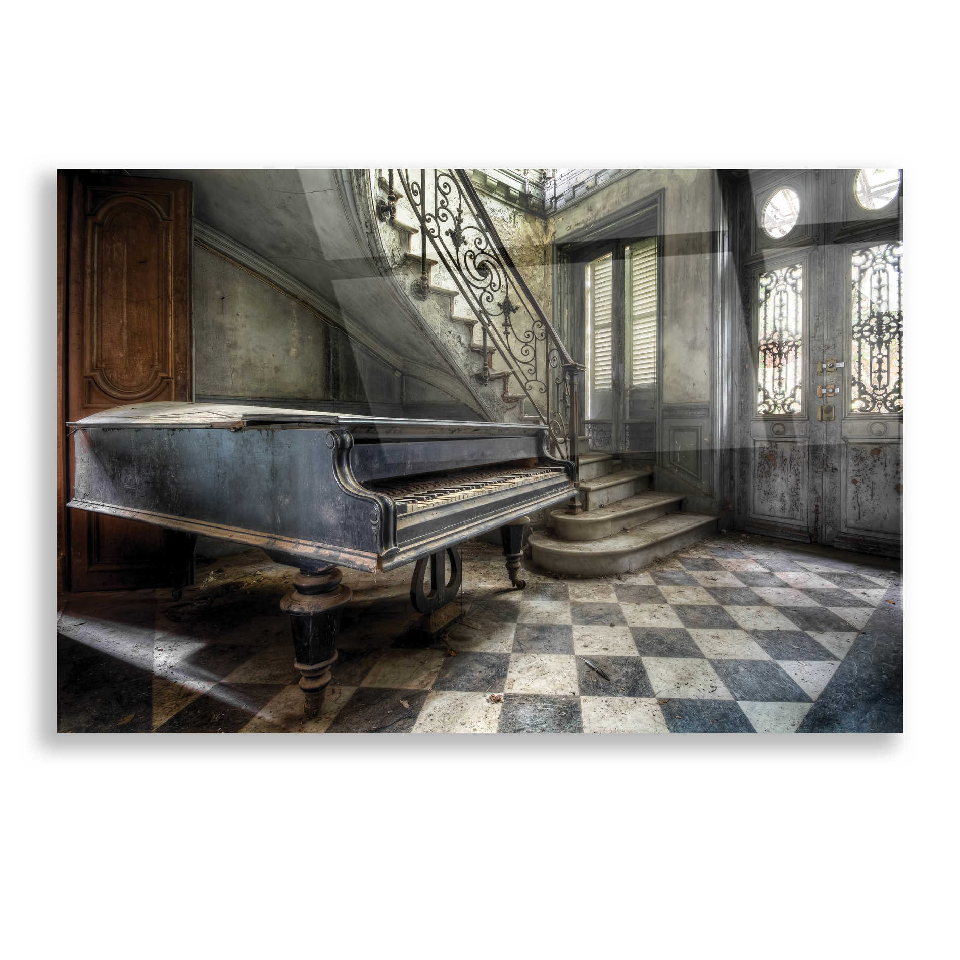 Epic Art 'Piano Hall' by Roman Robroek, Acrylic Glass Wall Art