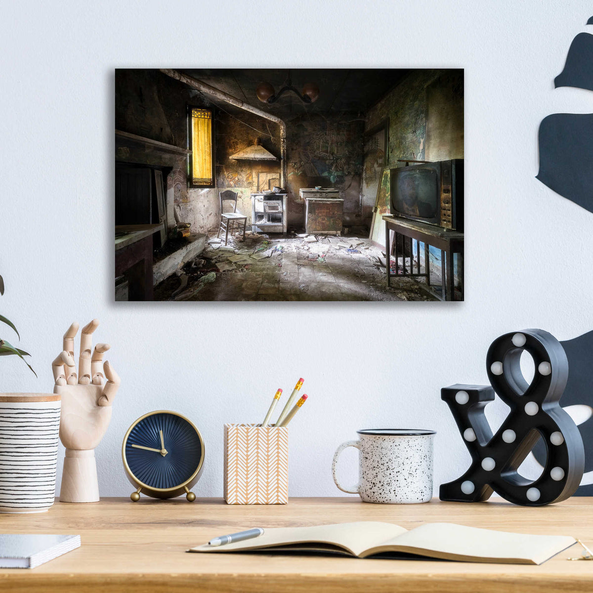 Epic Art 'Vintage Kitchen' by Roman Robroek, Acrylic Glass Wall Art,16x12