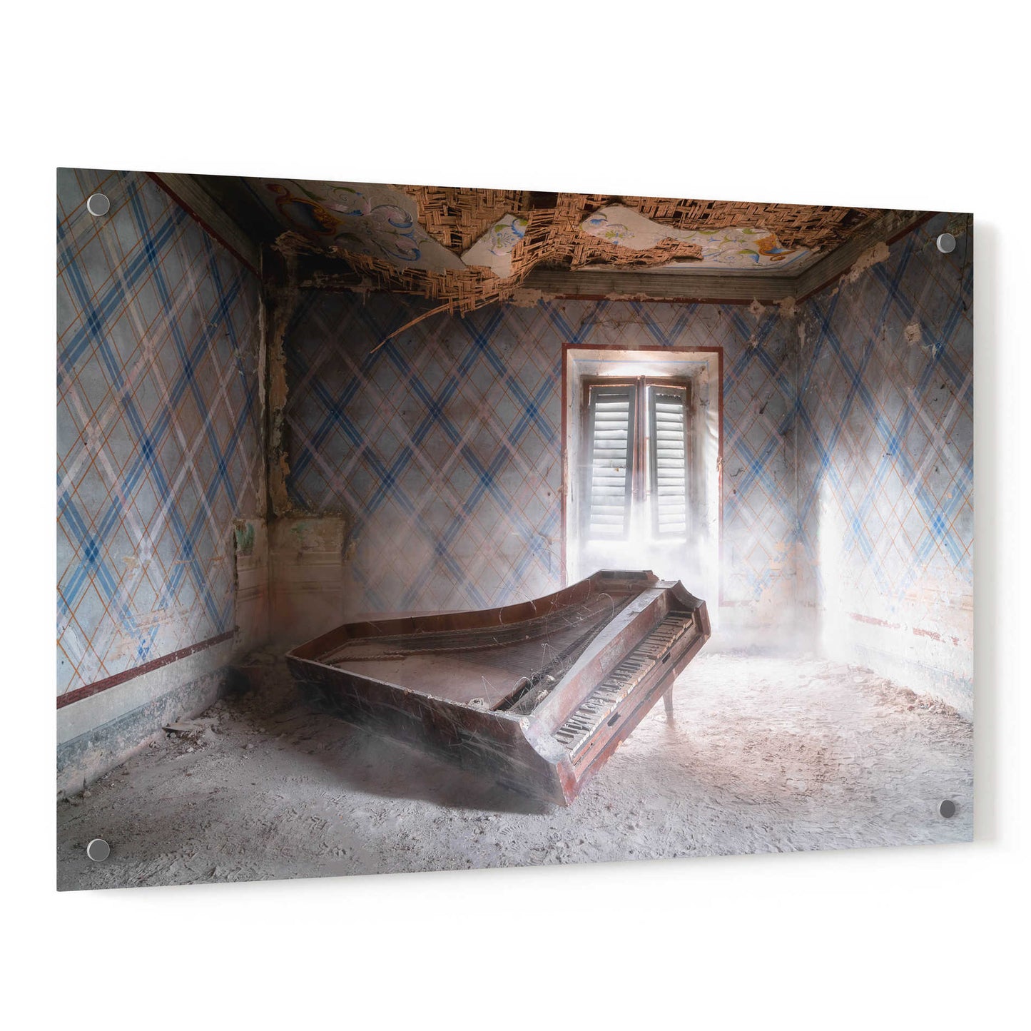 Epic Art 'Dusty Piano' by Roman Robroek, Acrylic Glass Wall Art,36x24