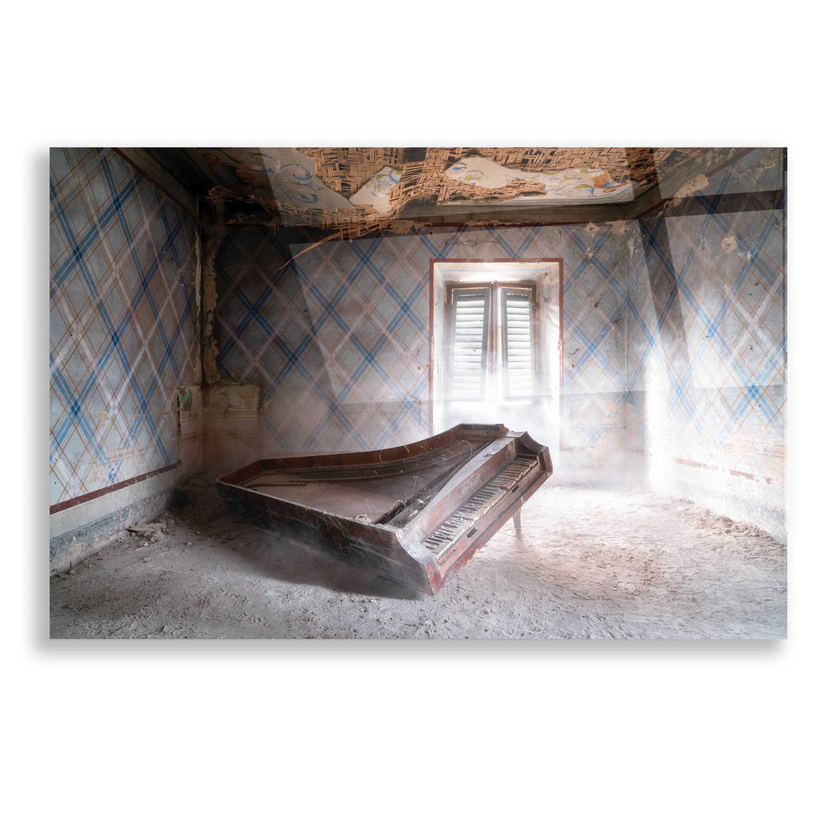 Epic Art 'Dusty Piano' by Roman Robroek, Acrylic Glass Wall Art
