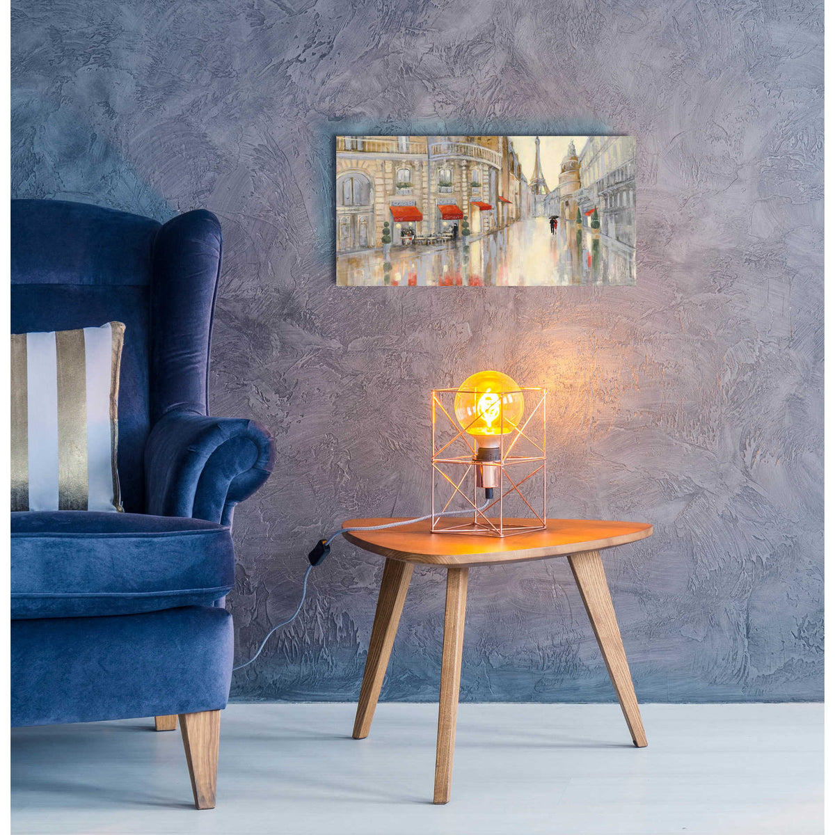 Epic Art 'Touring Paris Couple' by Julia Purinton, Acrylic Glass Wall Art,24x12