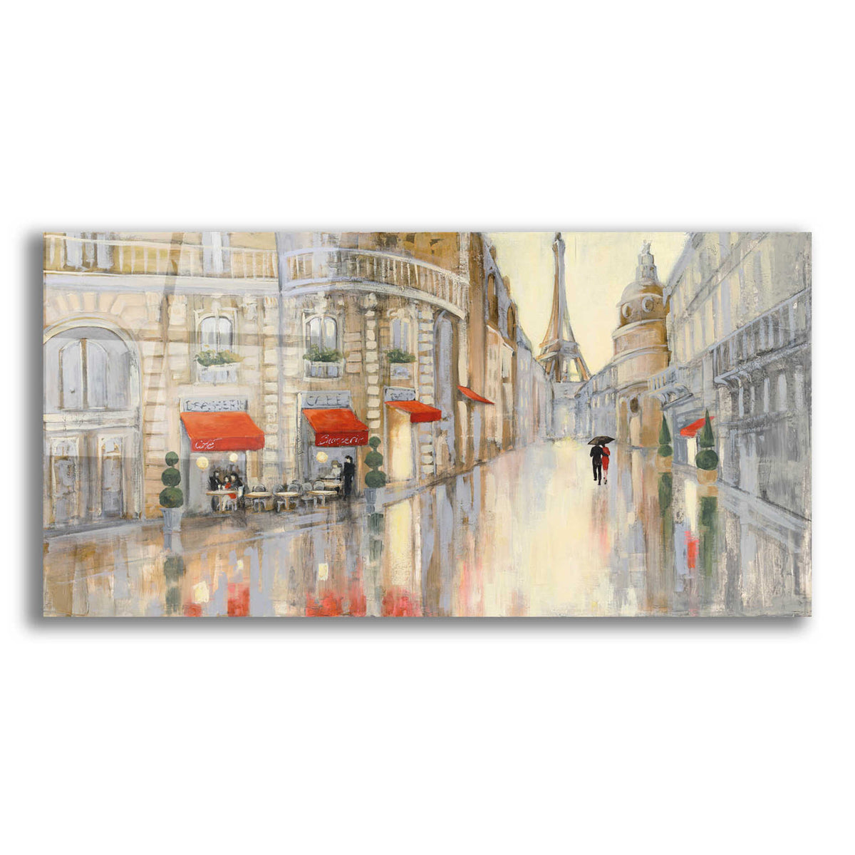Epic Art 'Touring Paris Couple' by Julia Purinton, Acrylic Glass Wall Art,2:1