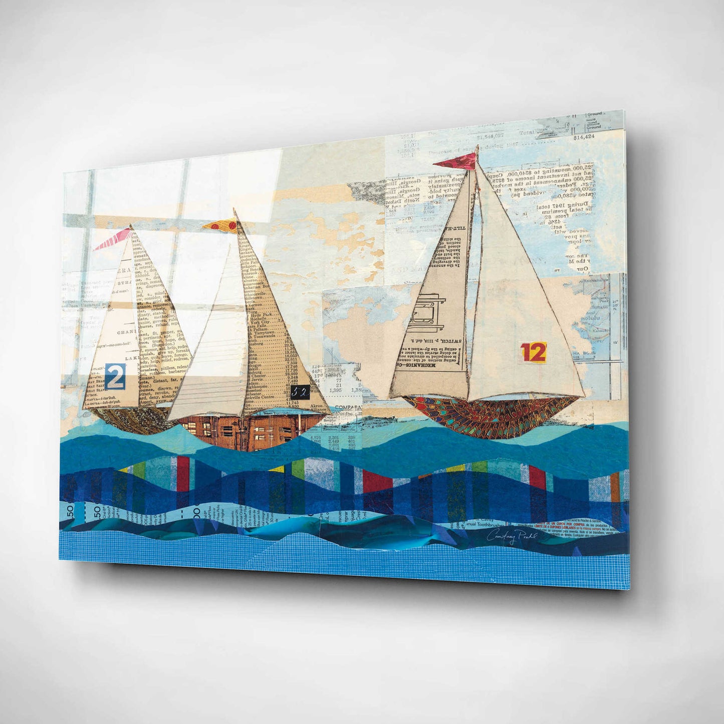 Epic Art 'Sailing no Border' by Courtney Prahl, Acrylic Glass Wall Art,16x12