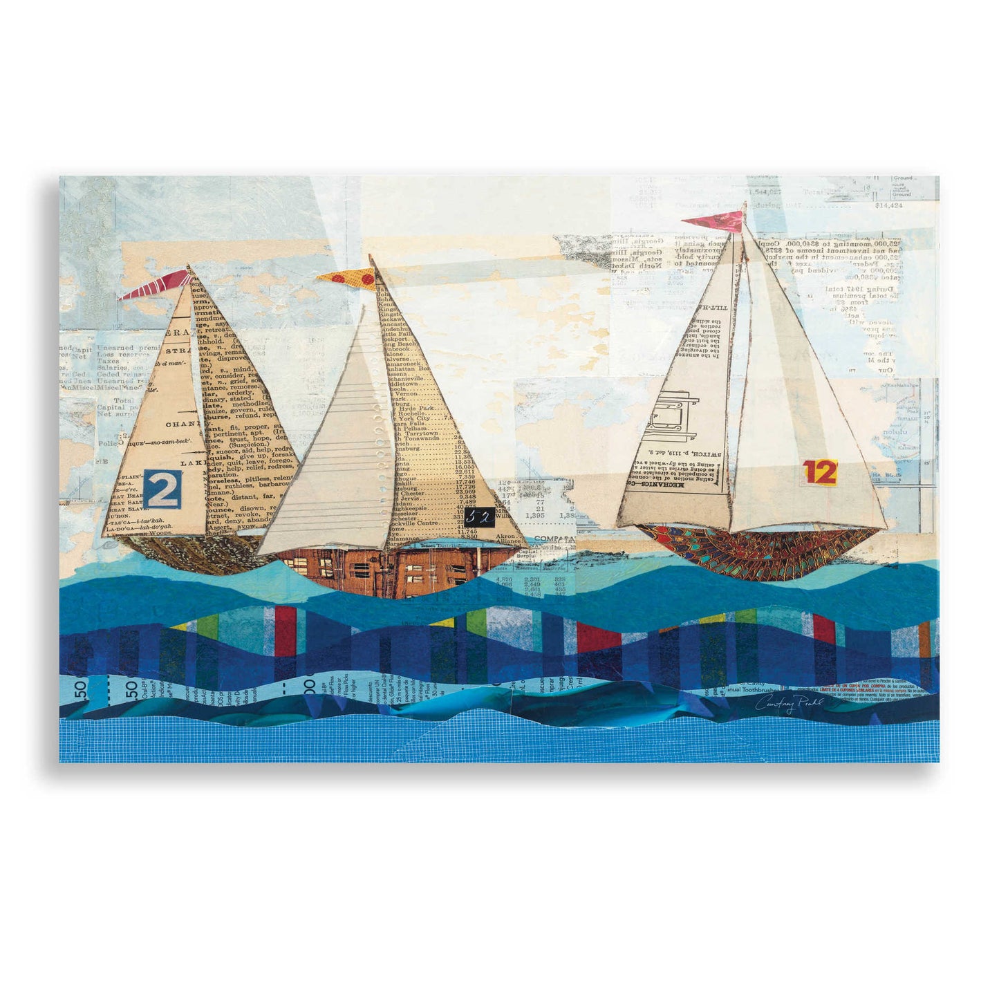 Epic Art 'Sailing no Border' by Courtney Prahl, Acrylic Glass Wall Art,16x12