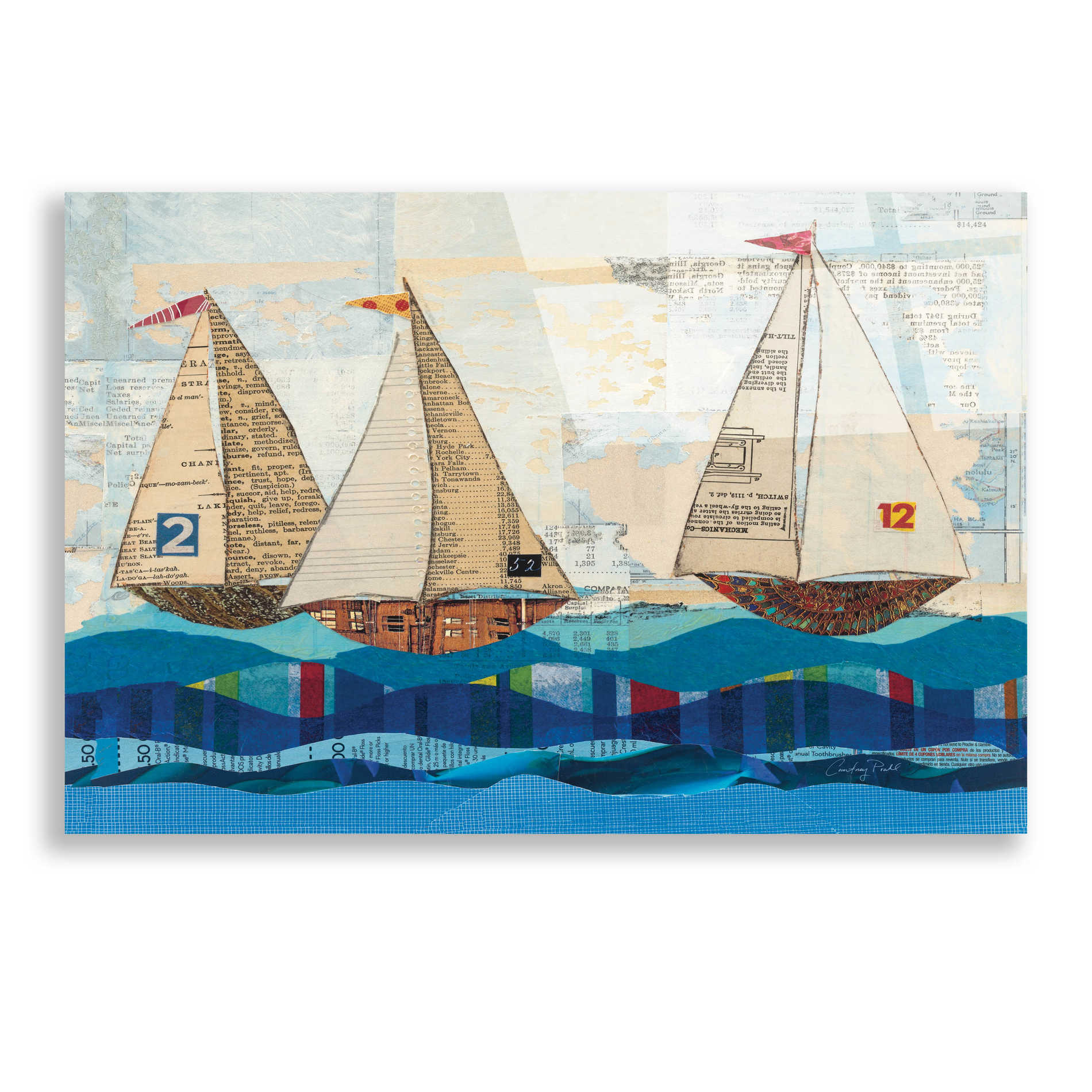 Epic Art 'Sailing no Border' by Courtney Prahl, Acrylic Glass Wall Art,24x16