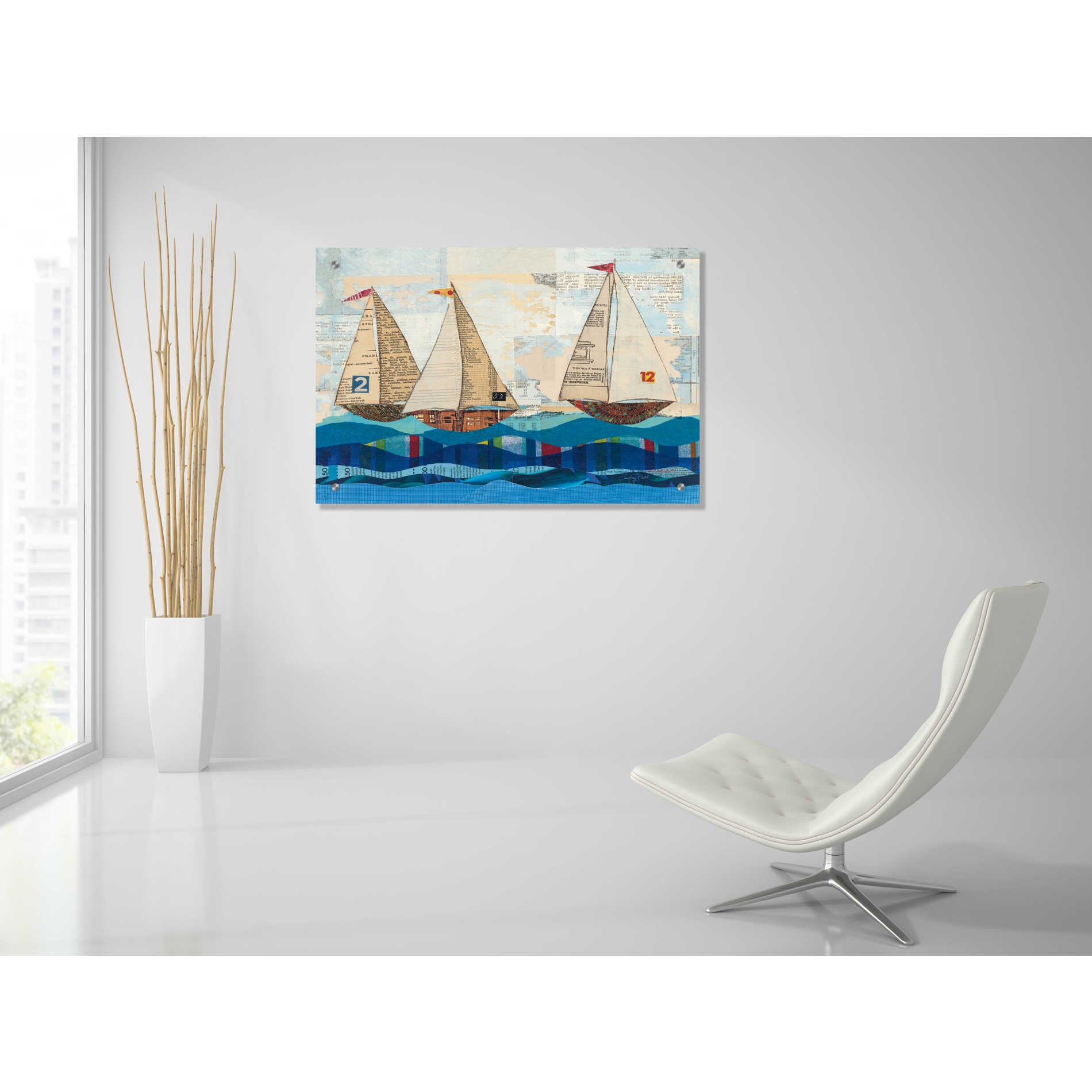 Epic Art 'Sailing no Border' by Courtney Prahl, Acrylic Glass Wall Art,36x24