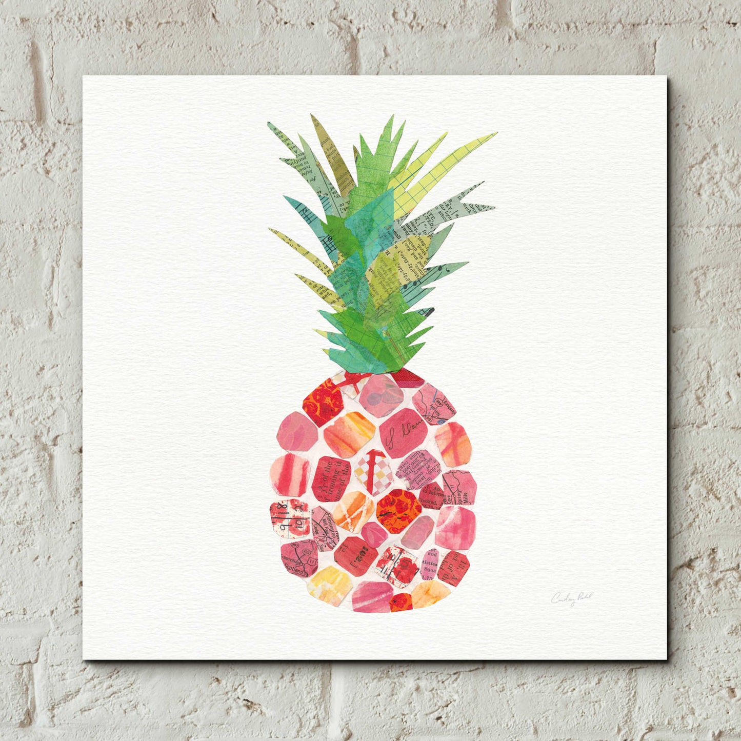 Epic Art 'Tropical Fun Pineapple I' by Courtney Prahl, Acrylic Glass Wall Art,12x12