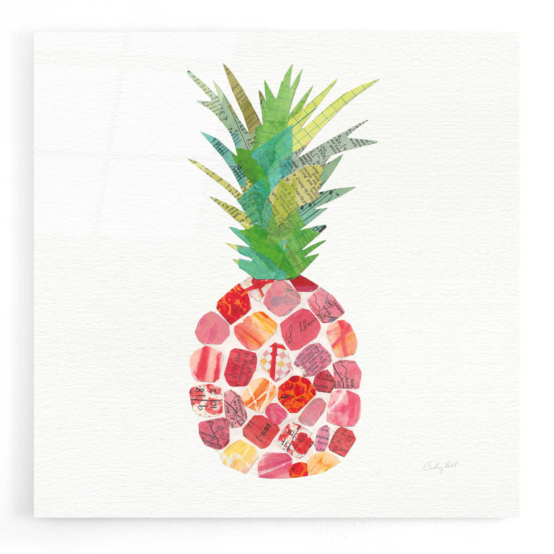 Epic Art 'Tropical Fun Pineapple I' by Courtney Prahl, Acrylic Glass Wall Art,12x12