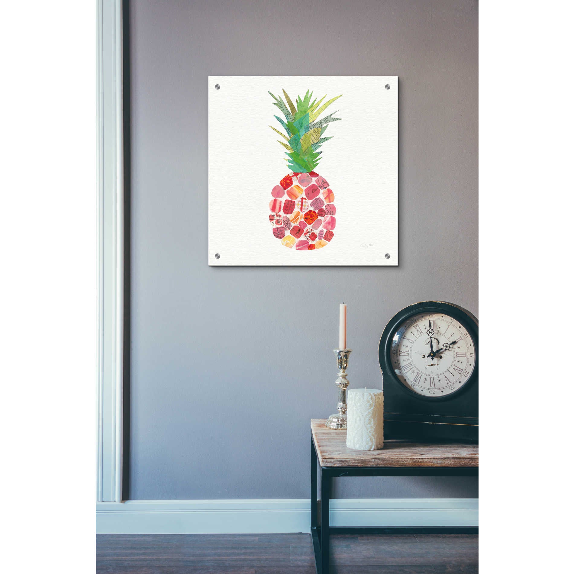 Epic Art 'Tropical Fun Pineapple I' by Courtney Prahl, Acrylic Glass Wall Art,24x24