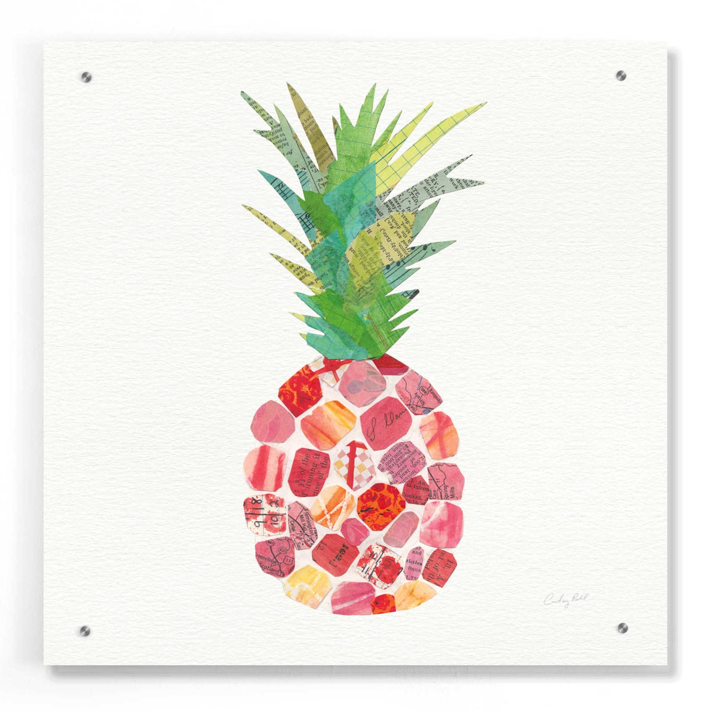 Epic Art 'Tropical Fun Pineapple I' by Courtney Prahl, Acrylic Glass Wall Art,24x24