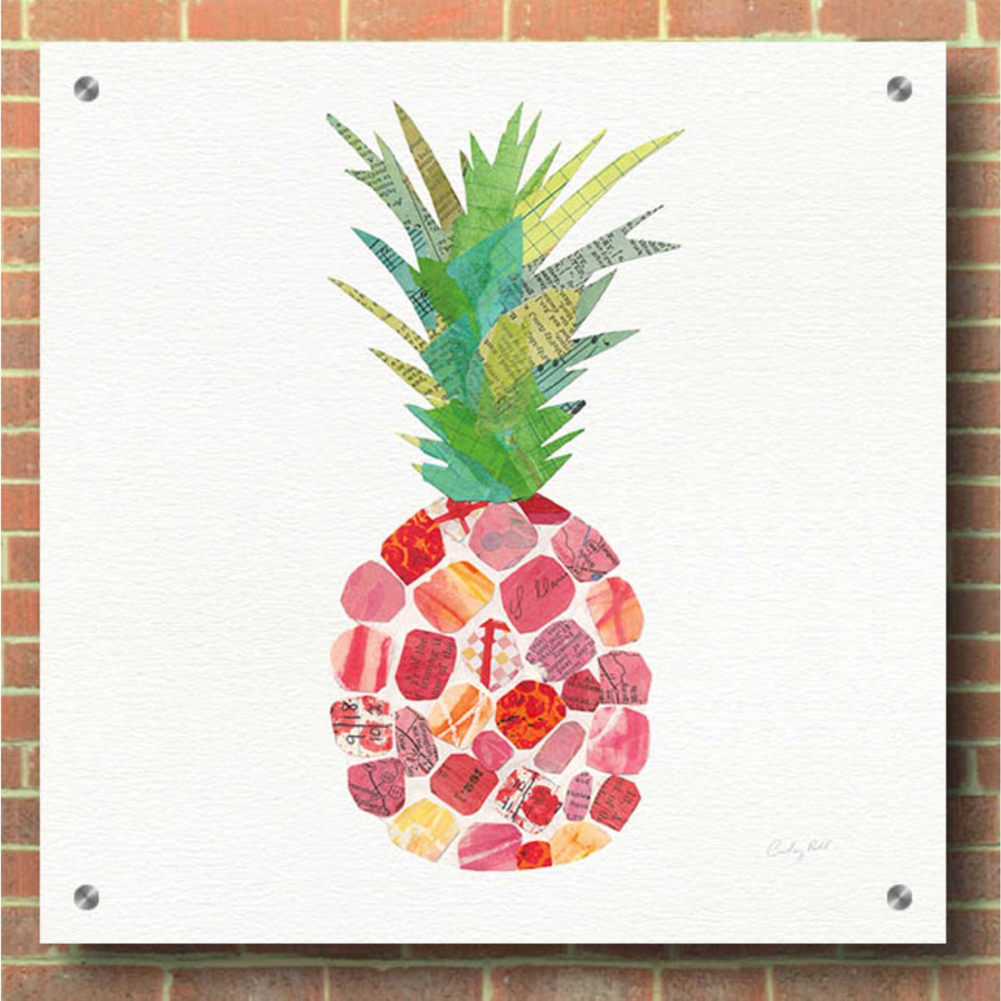 Epic Art 'Tropical Fun Pineapple I' by Courtney Prahl, Acrylic Glass Wall Art,36x36