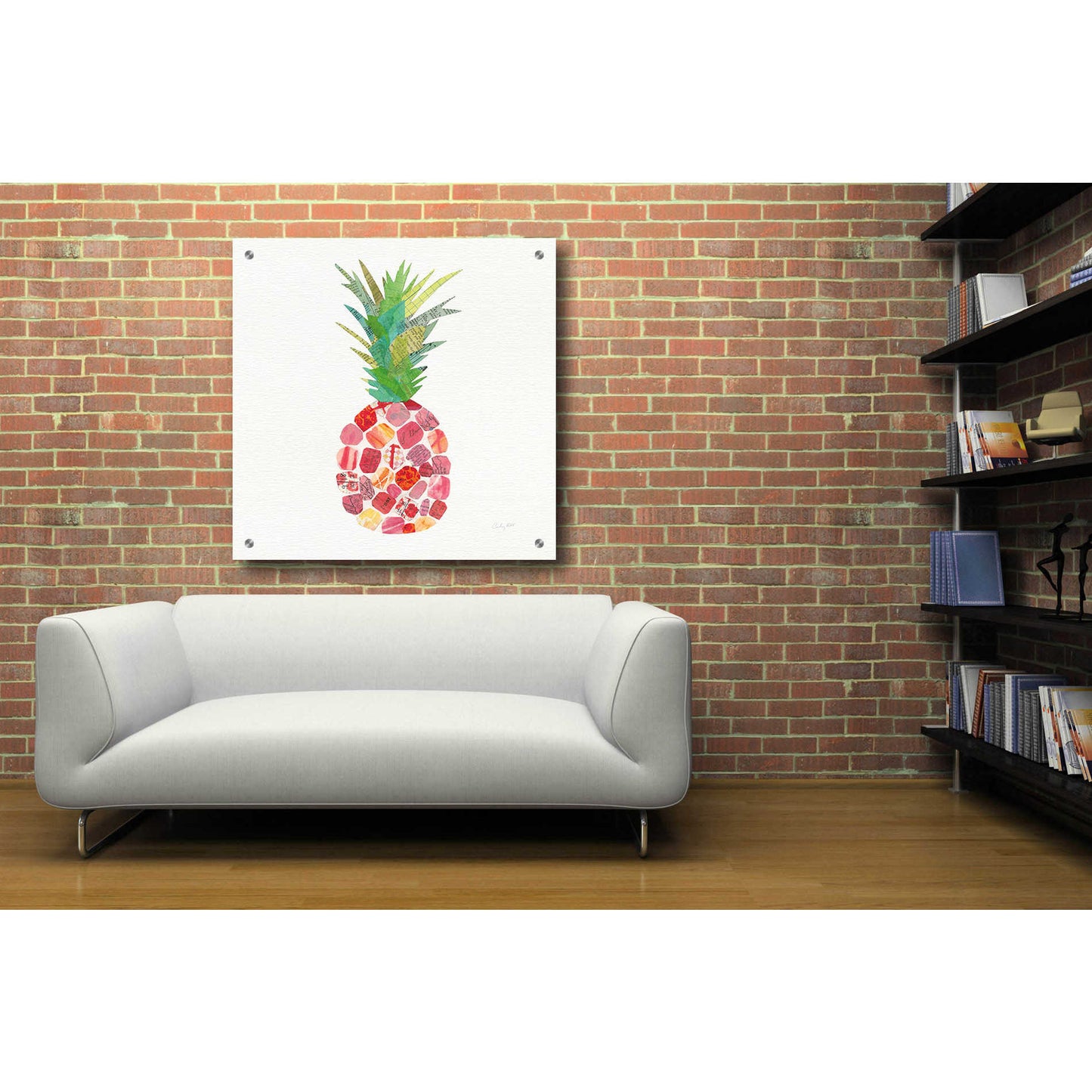 Epic Art 'Tropical Fun Pineapple I' by Courtney Prahl, Acrylic Glass Wall Art,36x36