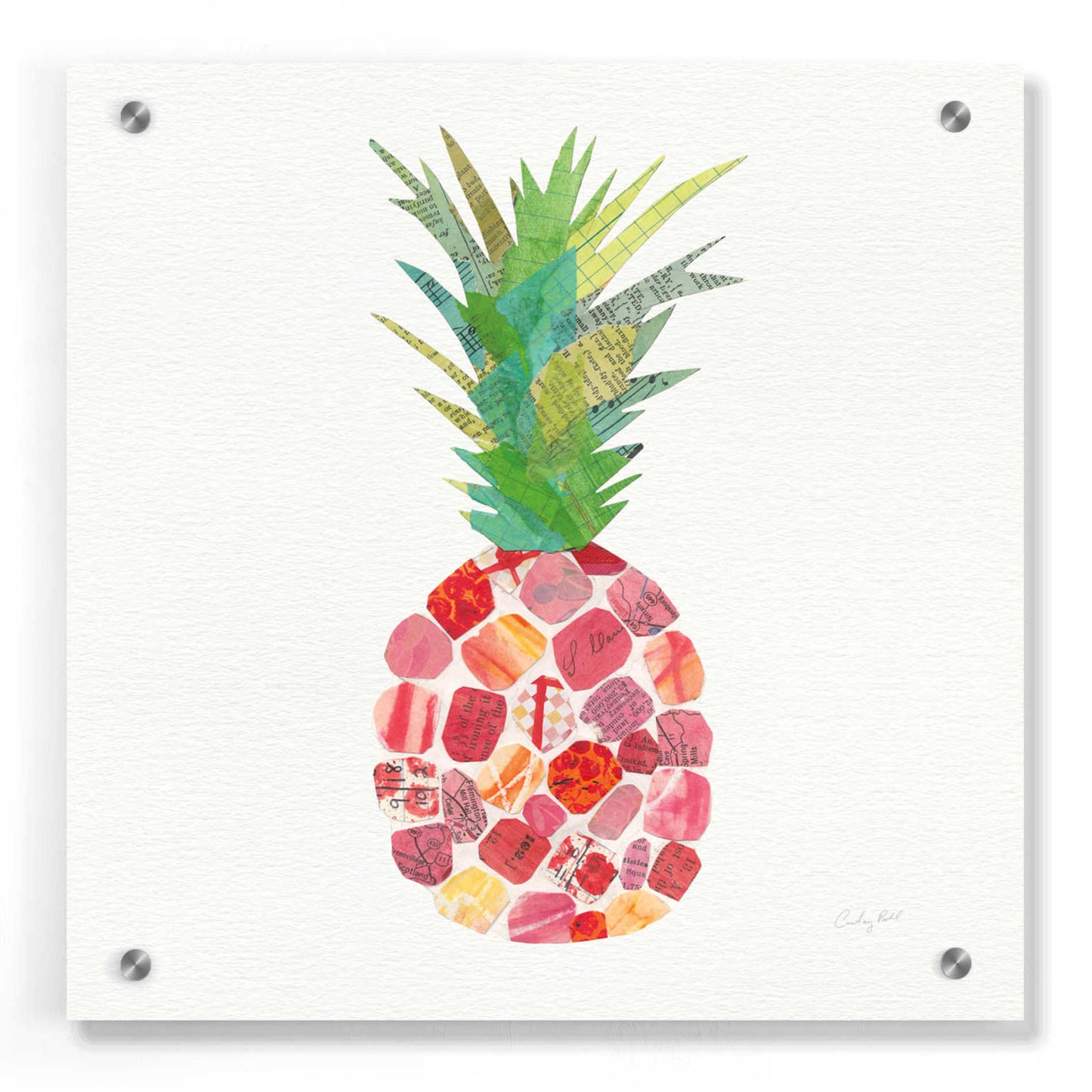 Epic Art 'Tropical Fun Pineapple I' by Courtney Prahl, Acrylic Glass Wall Art,36x36