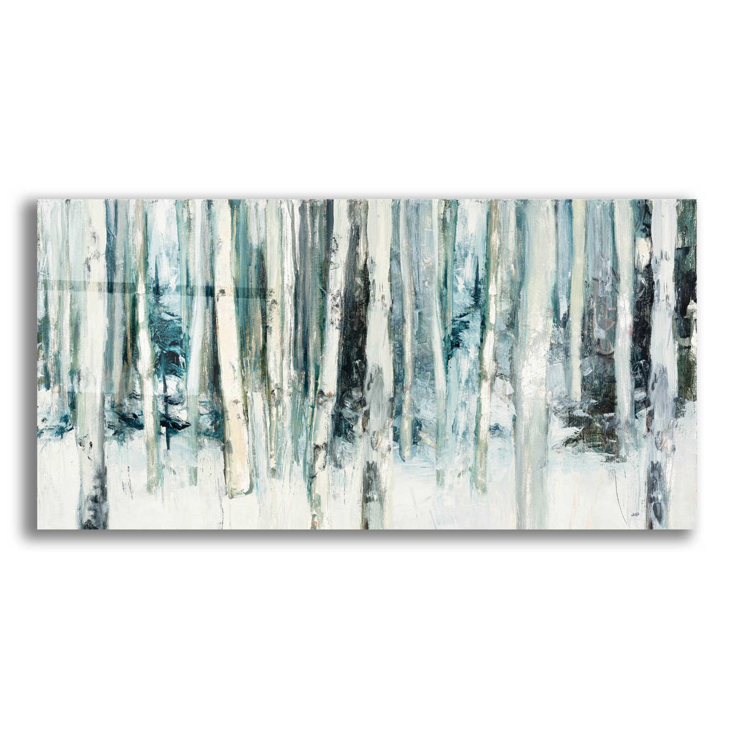 Epic Art 'Winter Woods III Light Trees' by Julia Purinton, Acrylic Glass Wall Art,24x12
