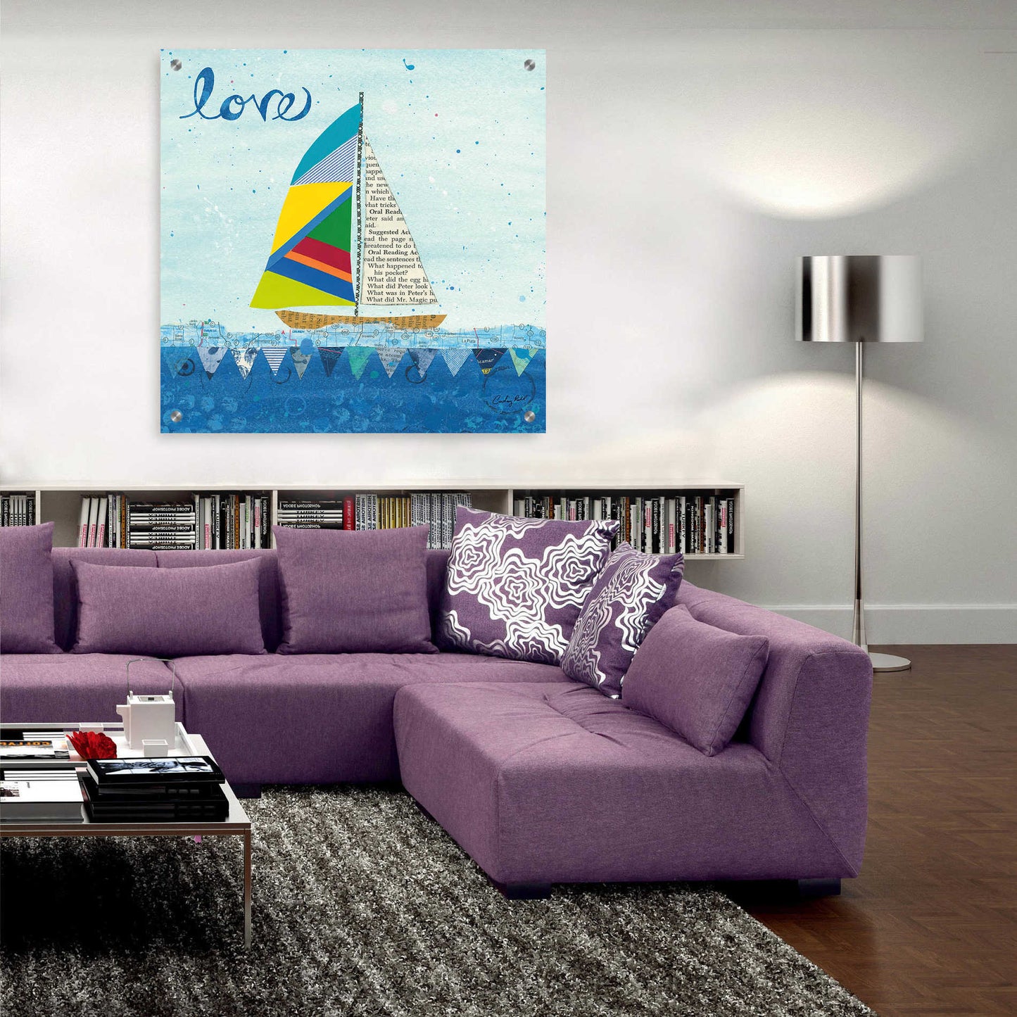 Epic Art 'Rainbow Spinnakers I' by Courtney Prahl, Acrylic Glass Wall Art,36x36