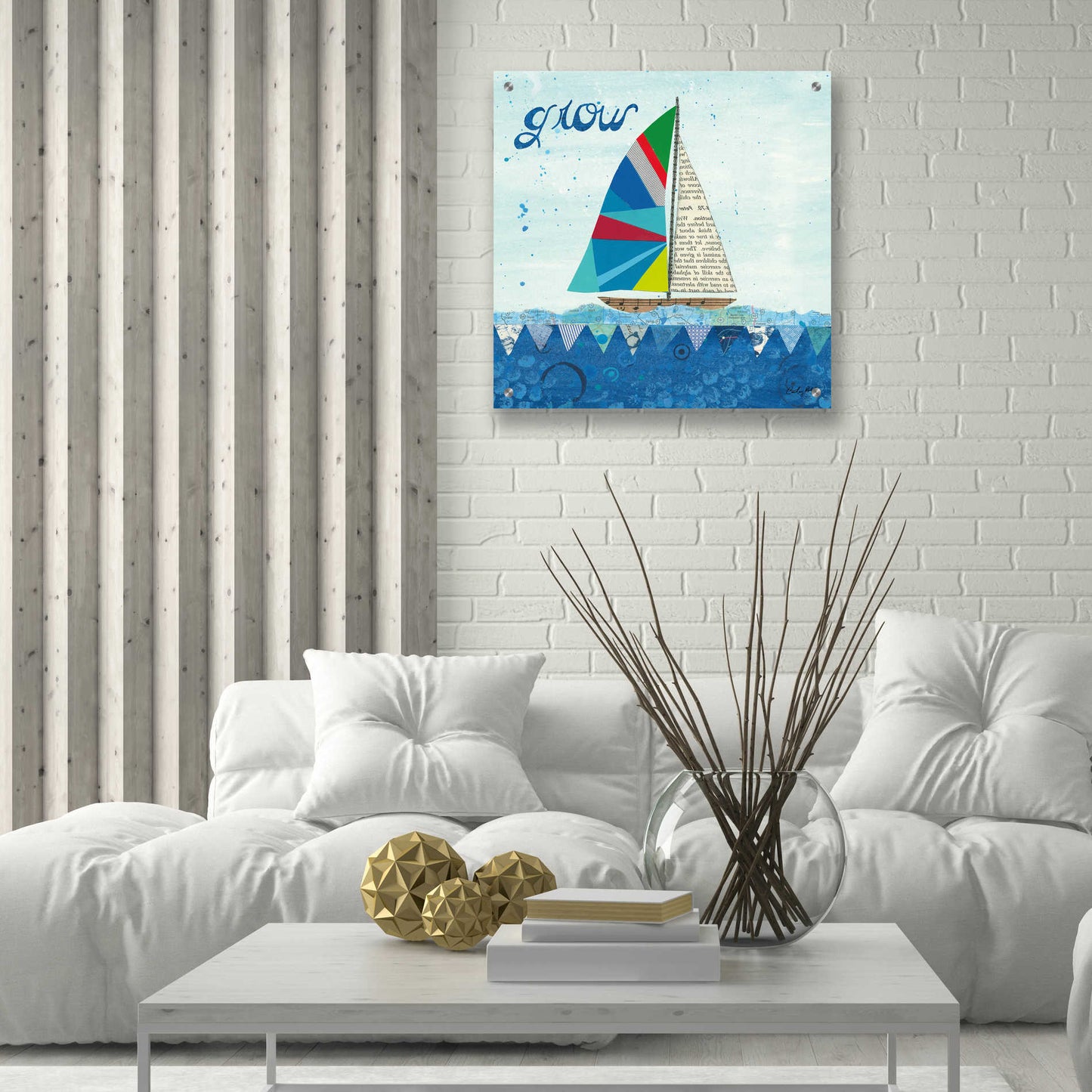 Epic Art 'Rainbow Spinnakers III' by Courtney Prahl, Acrylic Glass Wall Art,24x24