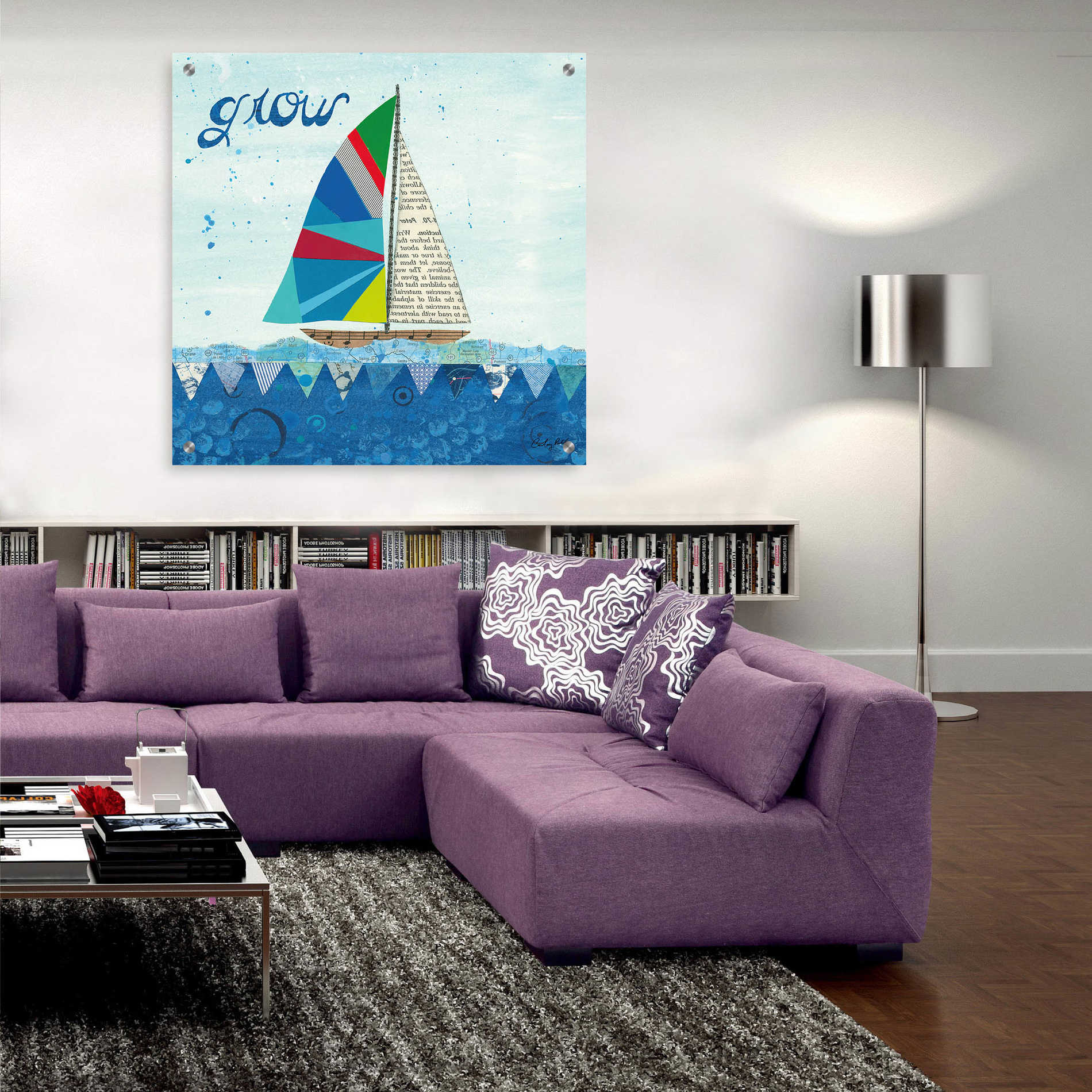 Epic Art 'Rainbow Spinnakers III' by Courtney Prahl, Acrylic Glass Wall Art,36x36