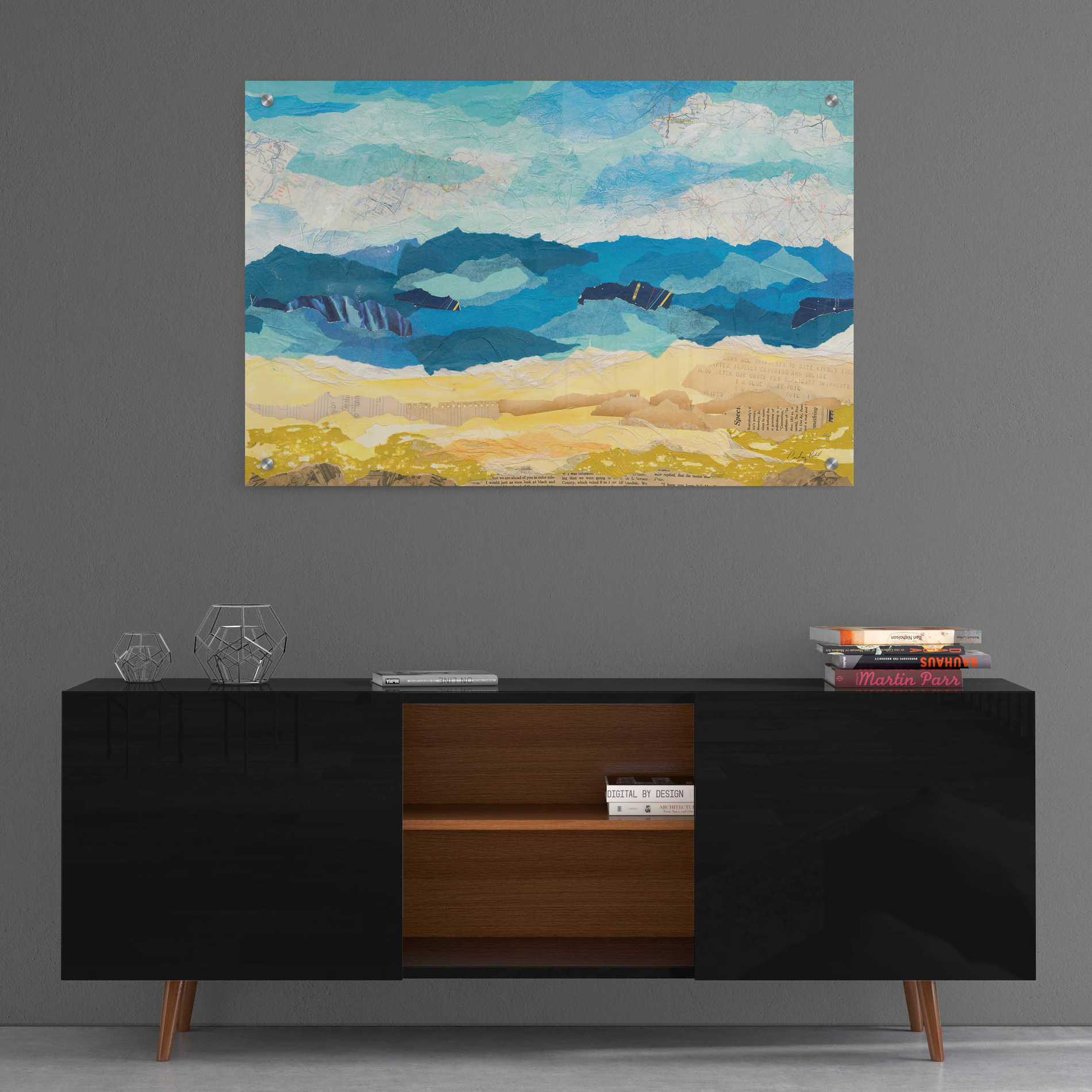 Epic Art 'Abstract Coastal I' by Courtney Prahl, Acrylic Glass Wall Art,36x24