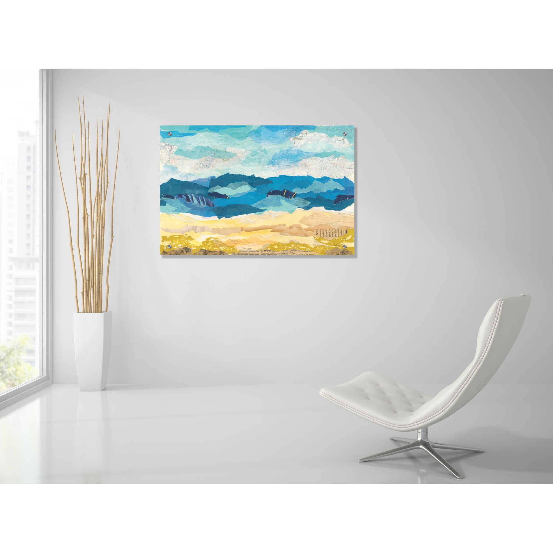 Epic Art 'Abstract Coastal I' by Courtney Prahl, Acrylic Glass Wall Art,36x24