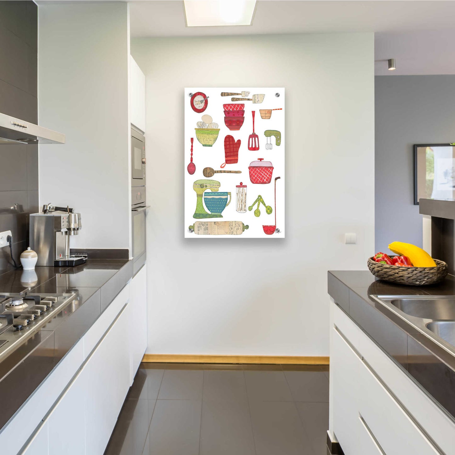 Epic Art 'Cool Kitchen III' by Courtney Prahl, Acrylic Glass Wall Art,24x36