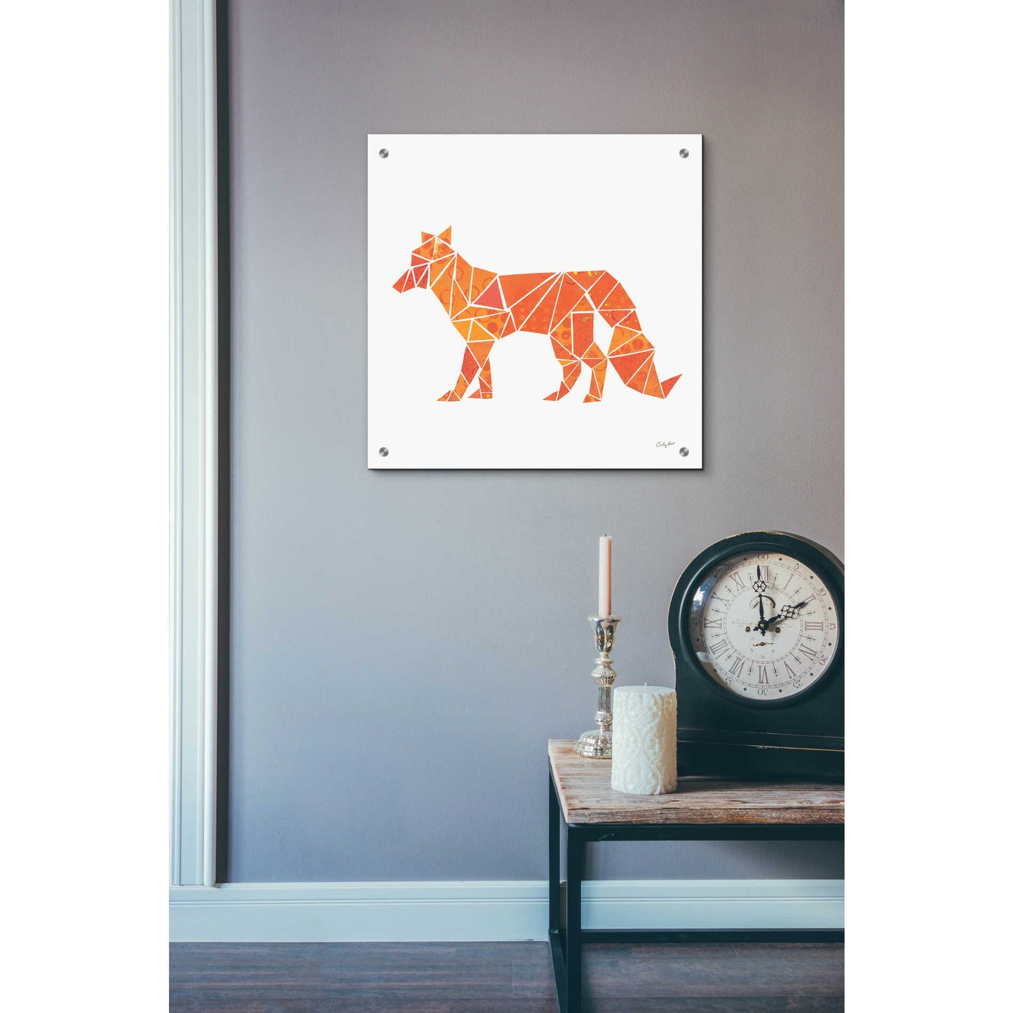 Epic Art 'Geometric Animal II' by Courtney Prahl, Acrylic Glass Wall Art,24x24