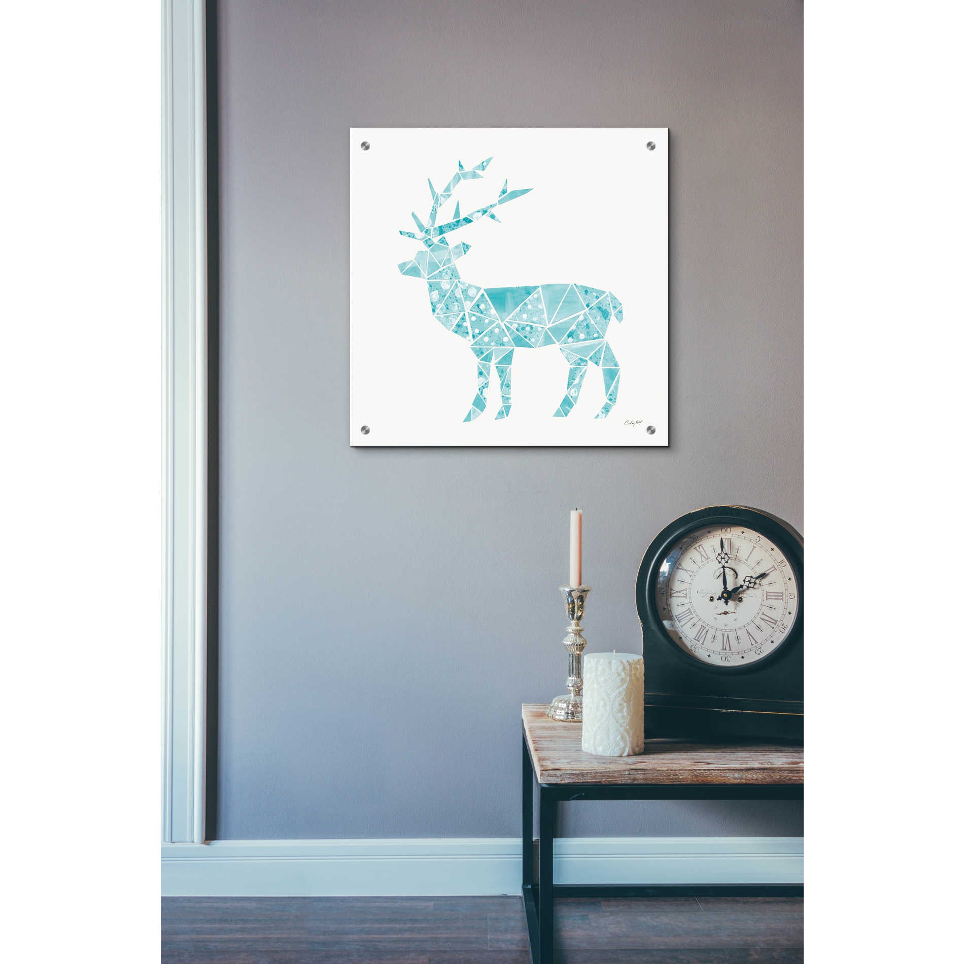 Epic Art 'Geometric Animal IV' by Courtney Prahl, Acrylic Glass Wall Art,24x24