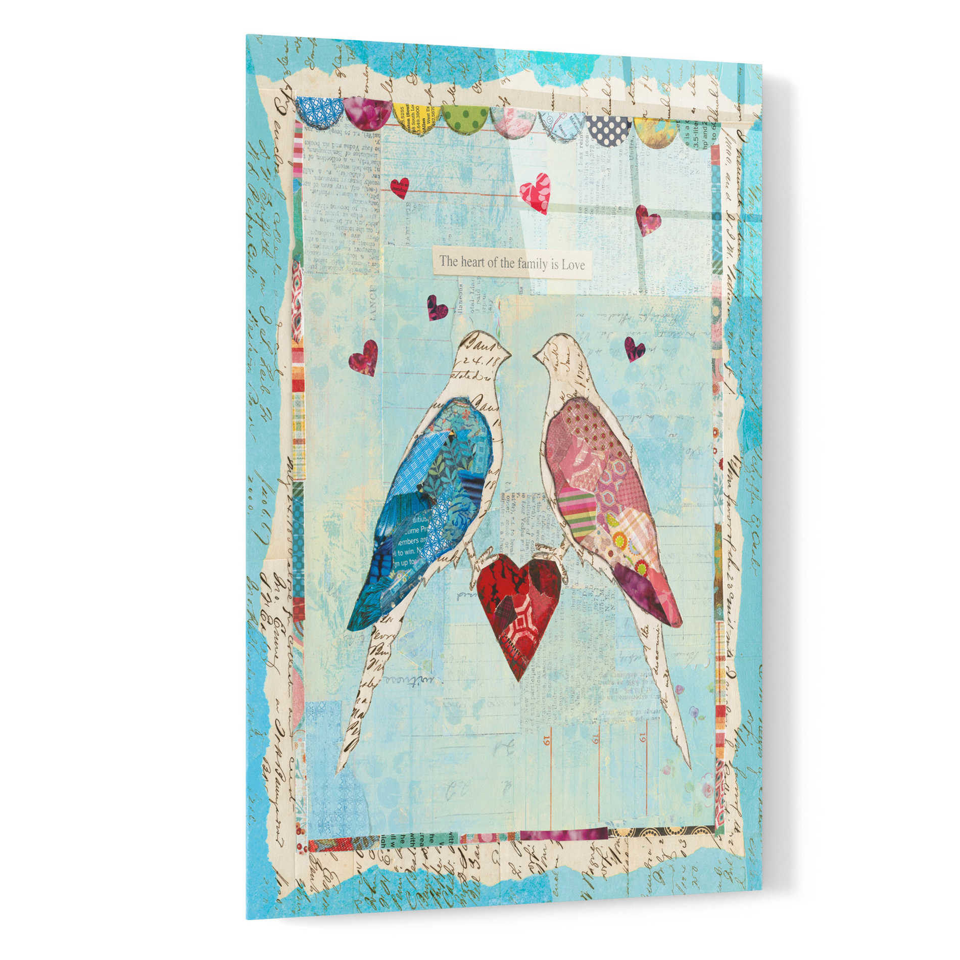 Epic Art 'Love Birds' by Courtney Prahl, Acrylic Glass Wall Art,16x24