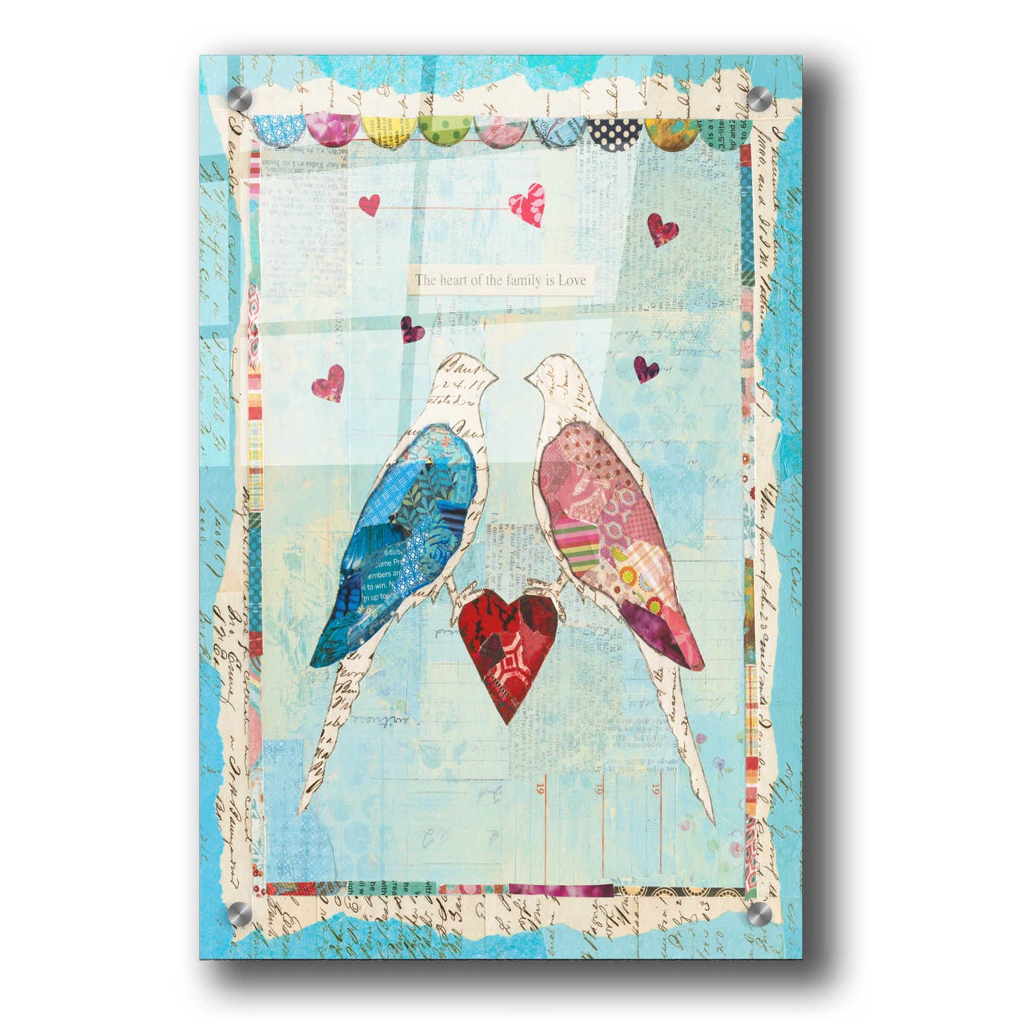 Epic Art 'Love Birds' by Courtney Prahl, Acrylic Glass Wall Art,24x36