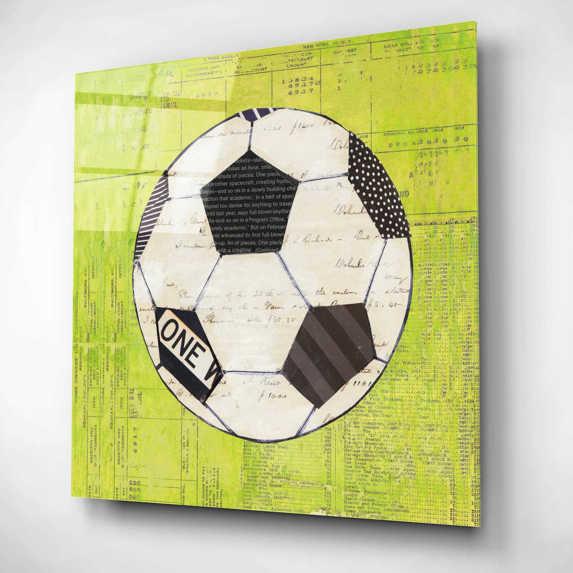 Epic Art 'Play Ball III Bright' by Courtney Prahl, Acrylic Glass Wall Art,12x12