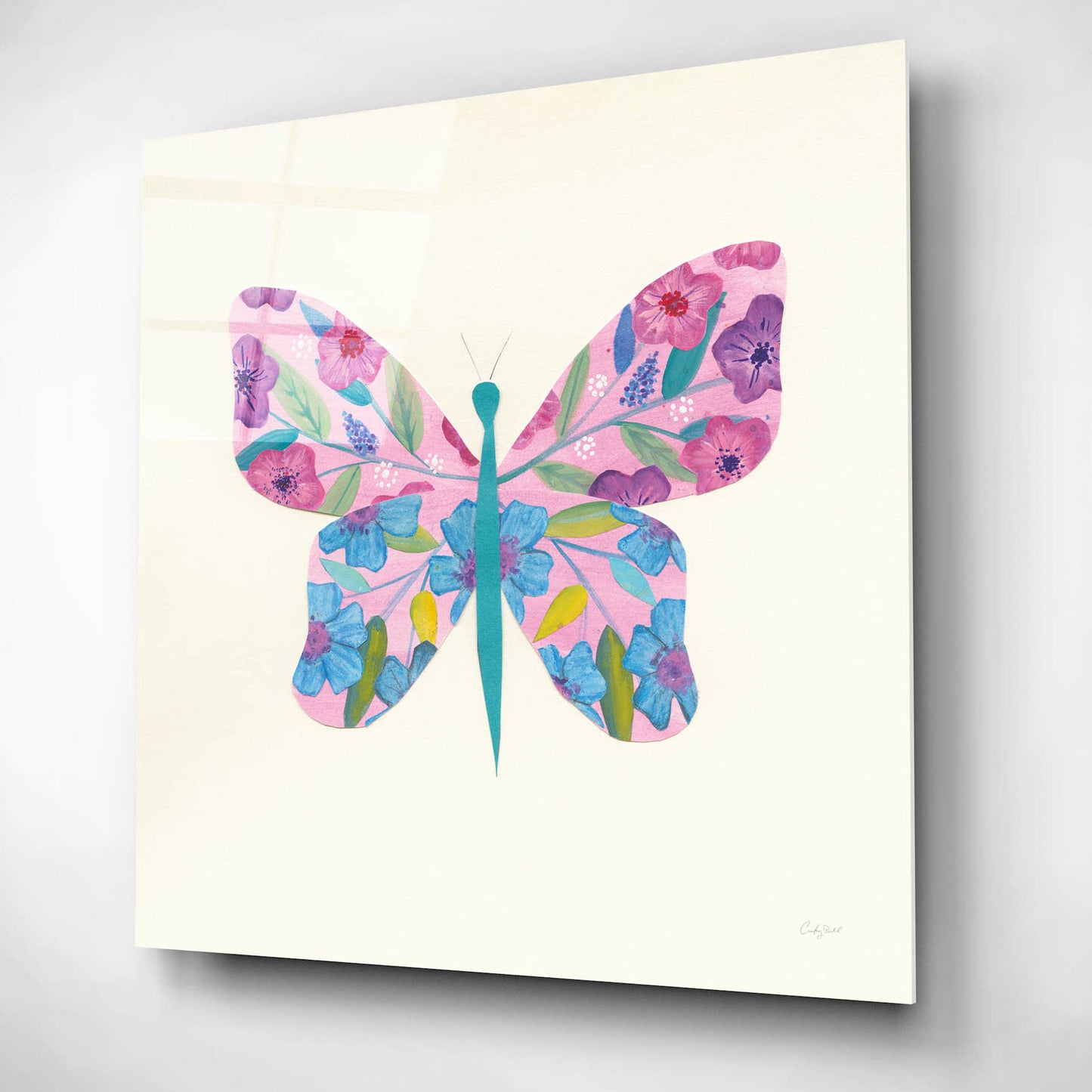 Epic Art 'Butterfly Garden II' by Courtney Prahl, Acrylic Glass Wall Art,12x12