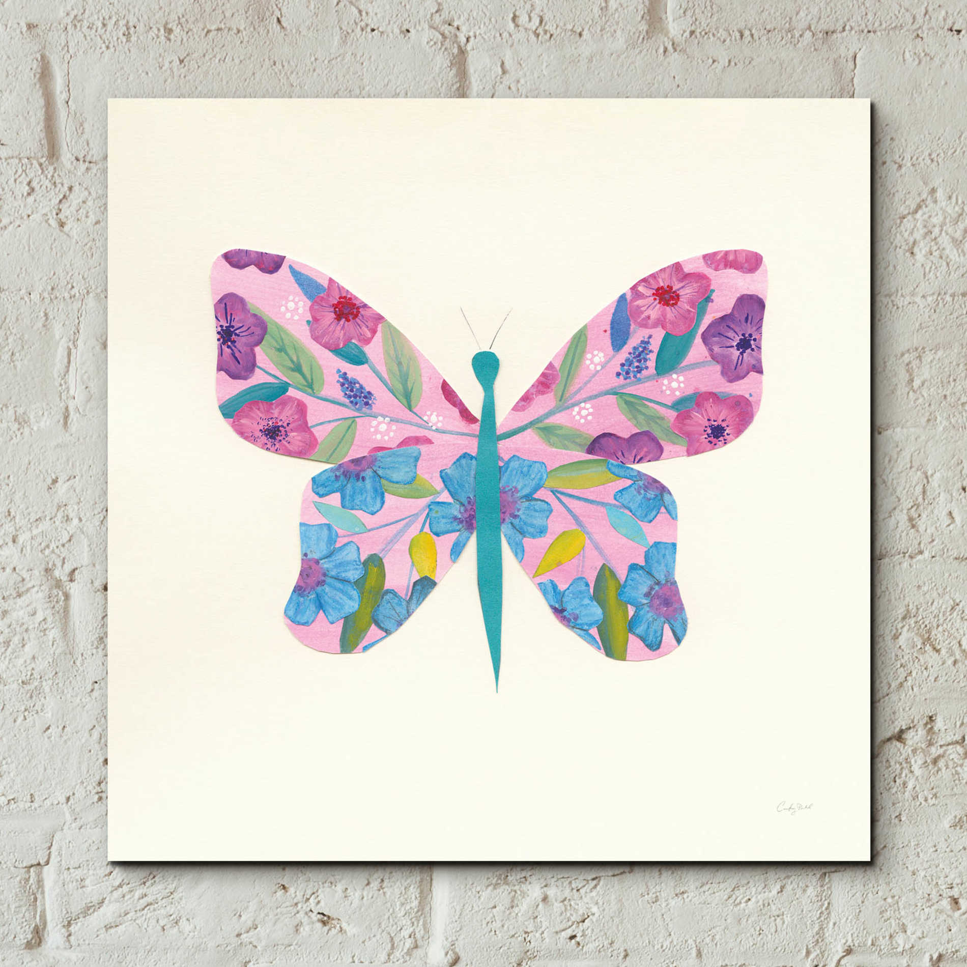 Epic Art 'Butterfly Garden II' by Courtney Prahl, Acrylic Glass Wall Art,12x12