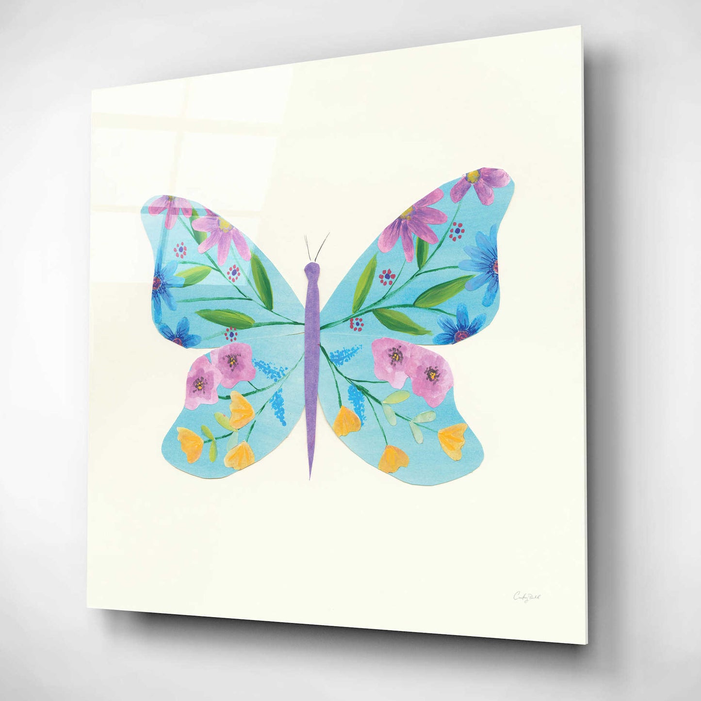 Epic Art 'Butterfly Garden IV' by Courtney Prahl, Acrylic Glass Wall Art,12x12