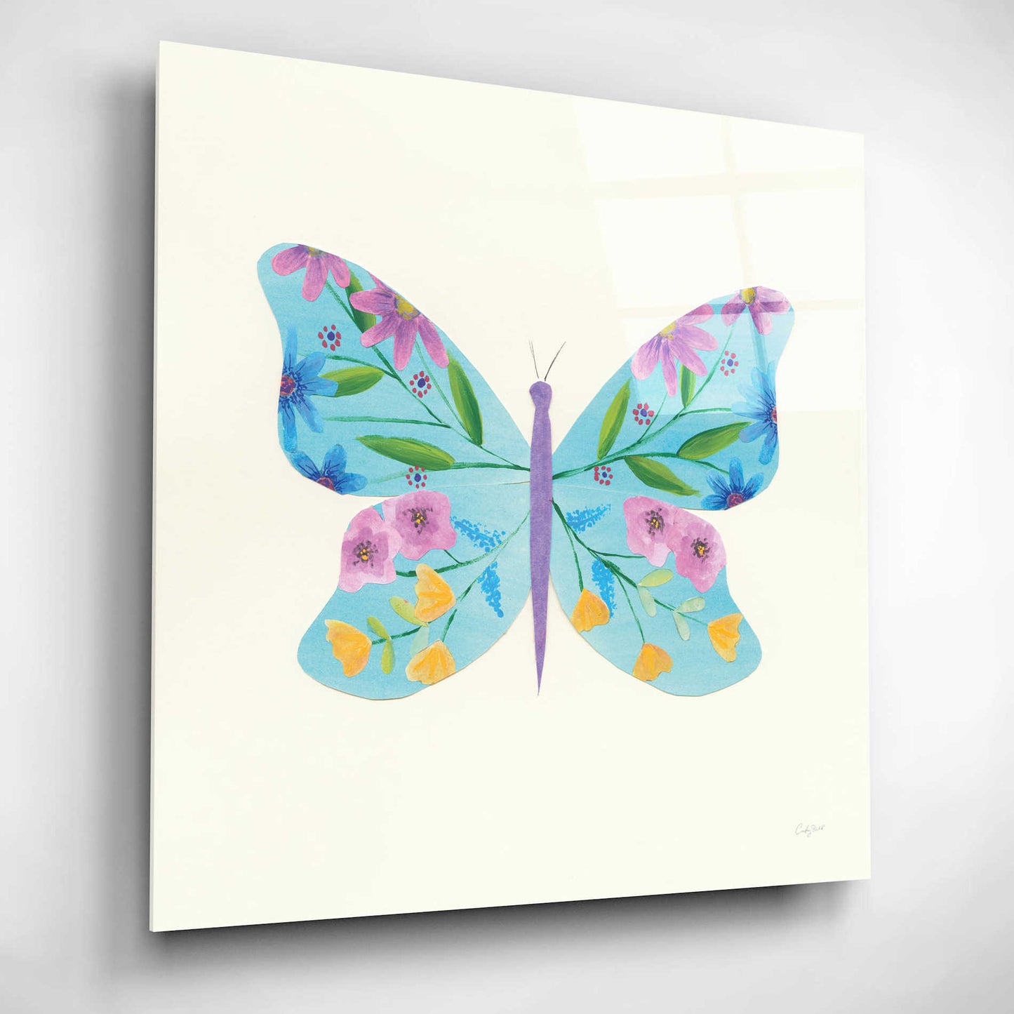 Epic Art 'Butterfly Garden IV' by Courtney Prahl, Acrylic Glass Wall Art,12x12