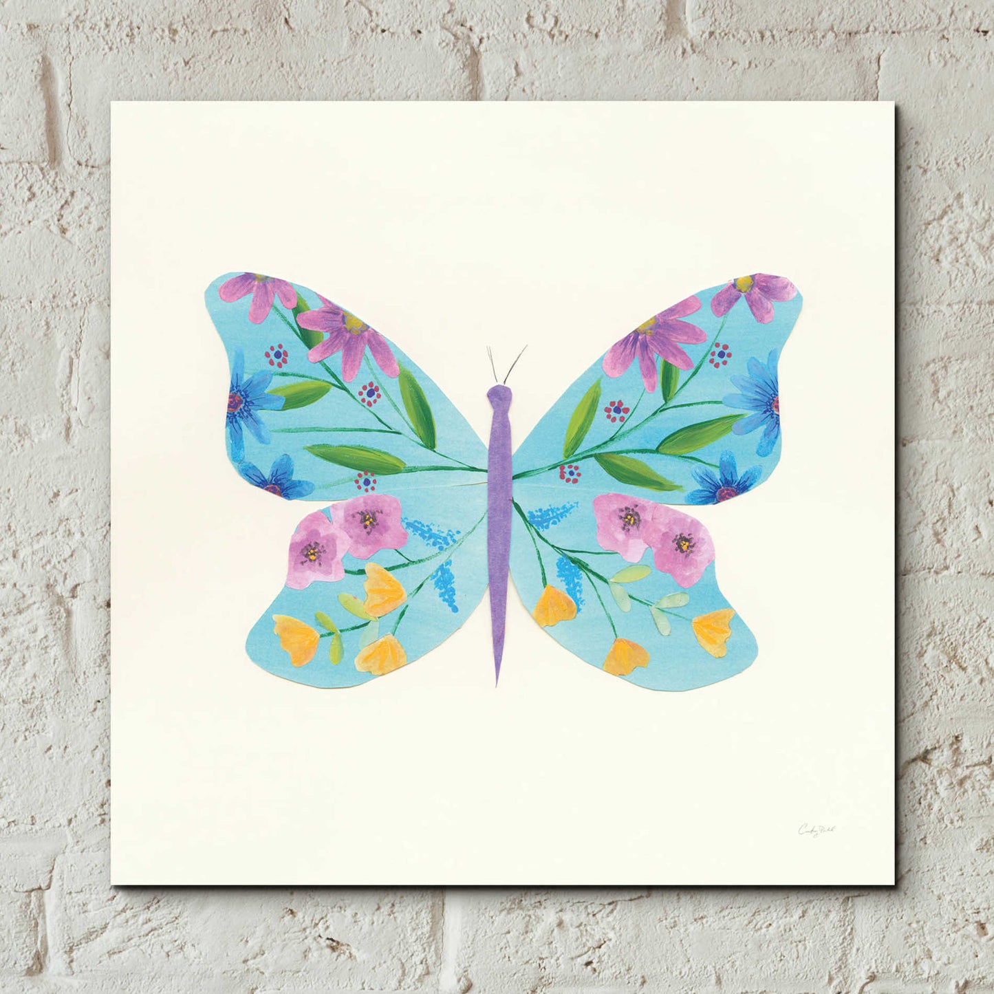 Epic Art 'Butterfly Garden IV' by Courtney Prahl, Acrylic Glass Wall Art,12x12