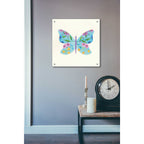 Epic Art 'Butterfly Garden IV' by Courtney Prahl, Acrylic Glass Wall Art,24x24