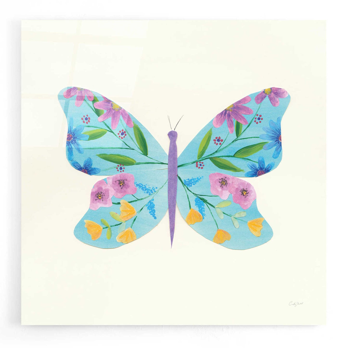 Epic Art 'Butterfly Garden IV' by Courtney Prahl, Acrylic Glass Wall Art