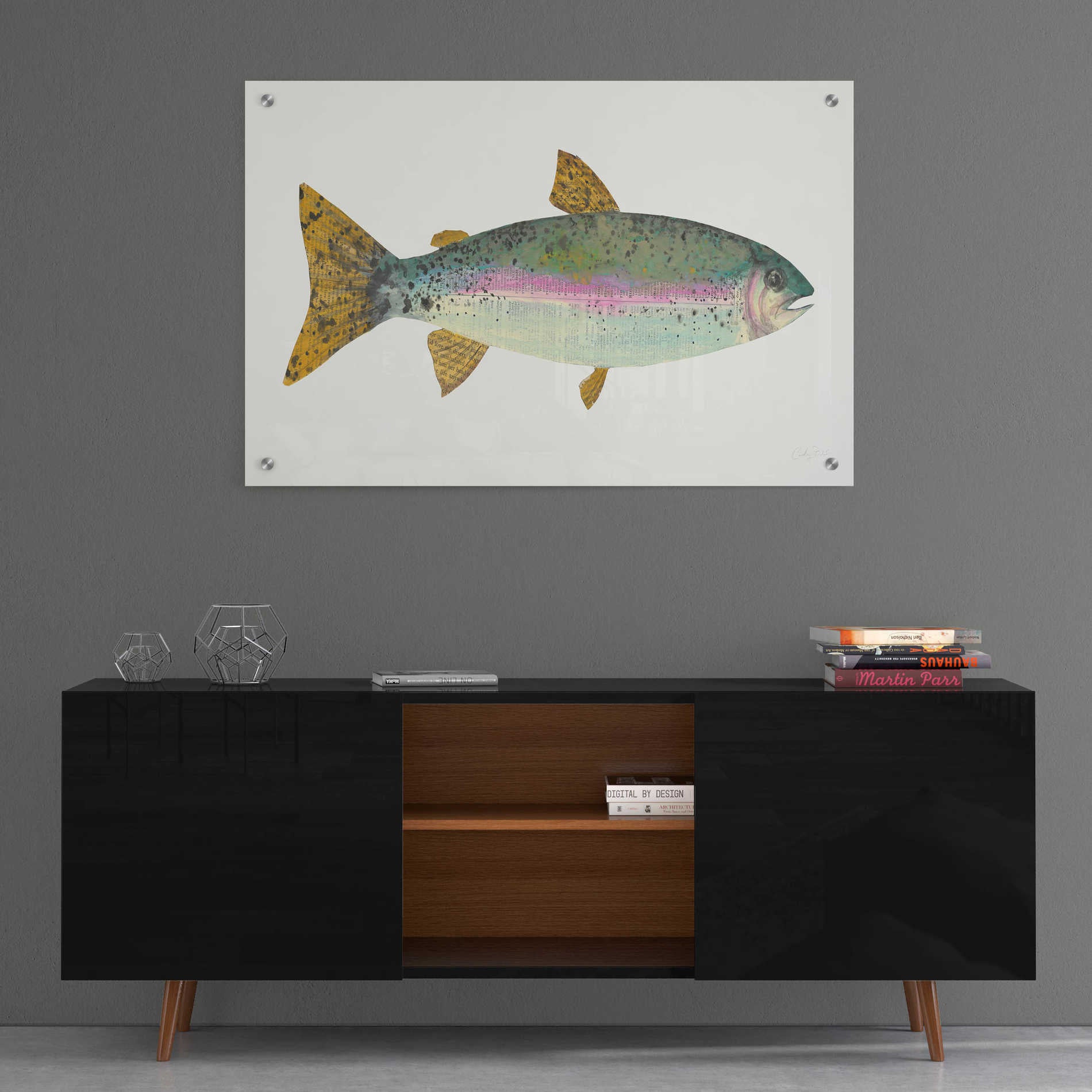 Epic Art 'Angling in the Stream I' by Courtney Prahl, Acrylic Glass Wall Art,36x24