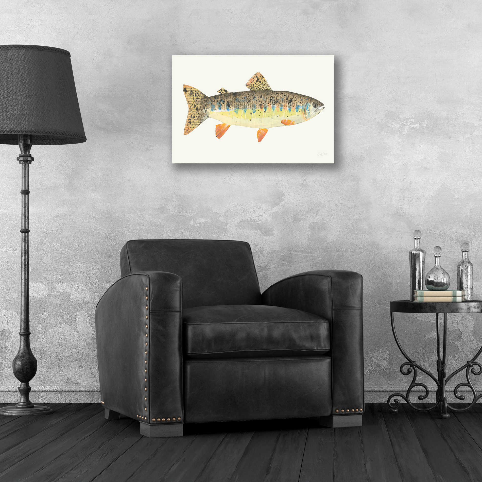 Epic Art 'Angling in the Stream III' by Courtney Prahl, Acrylic Glass Wall Art,24x16