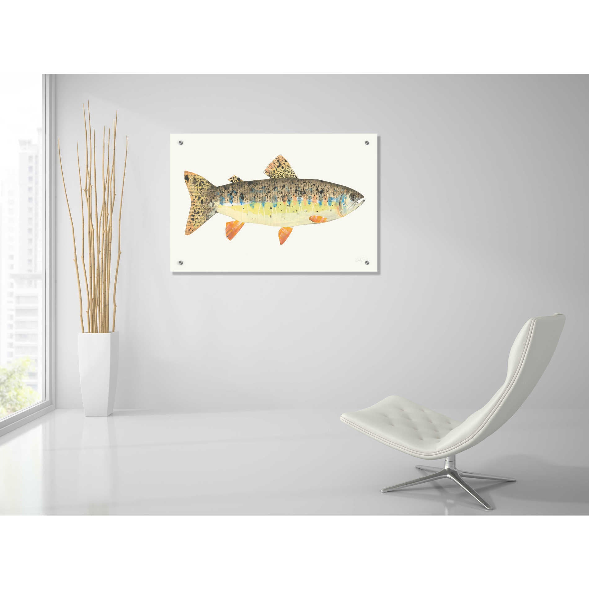 Epic Art 'Angling in the Stream III' by Courtney Prahl, Acrylic Glass Wall Art,36x24