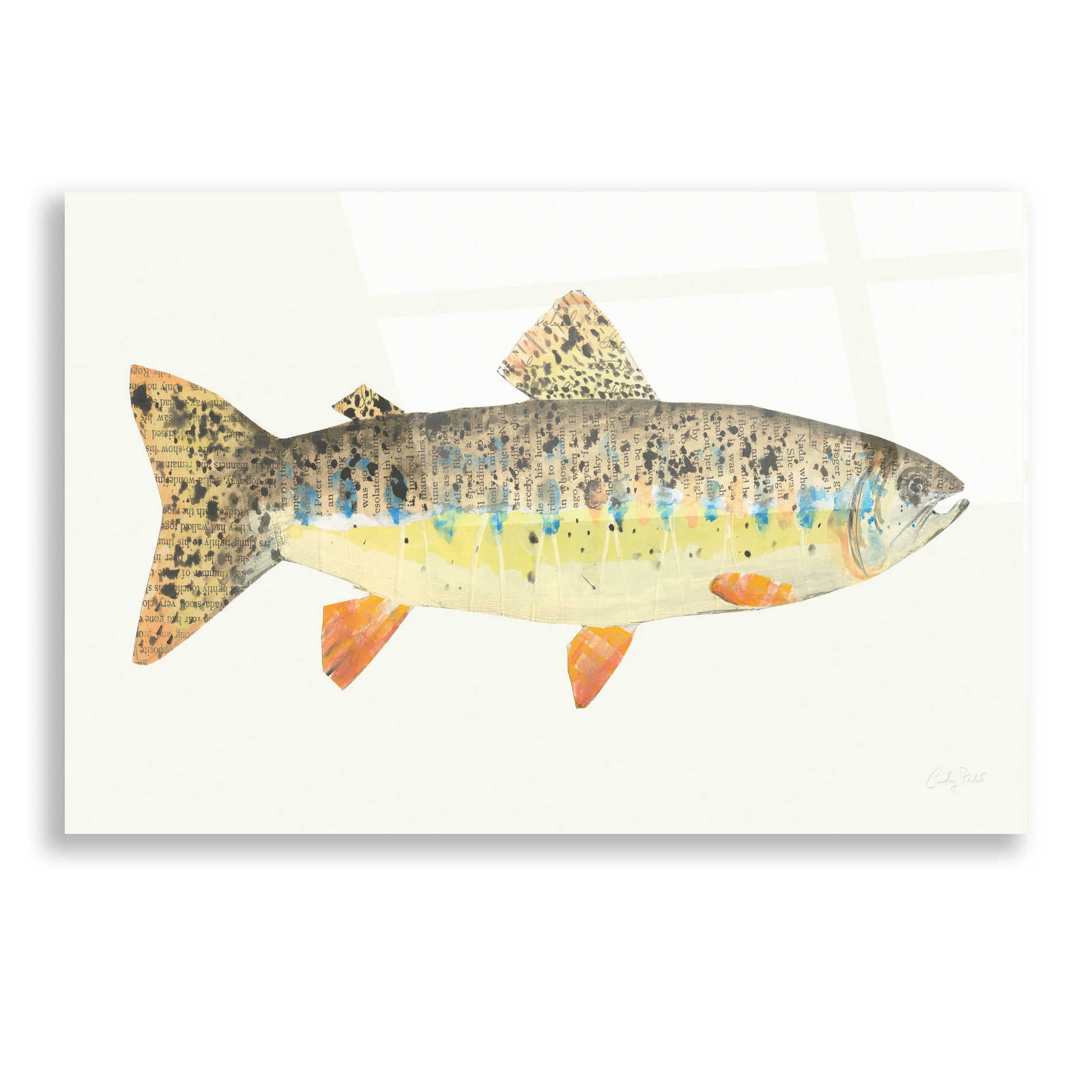 Epic Art 'Angling in the Stream III' by Courtney Prahl, Acrylic Glass Wall Art