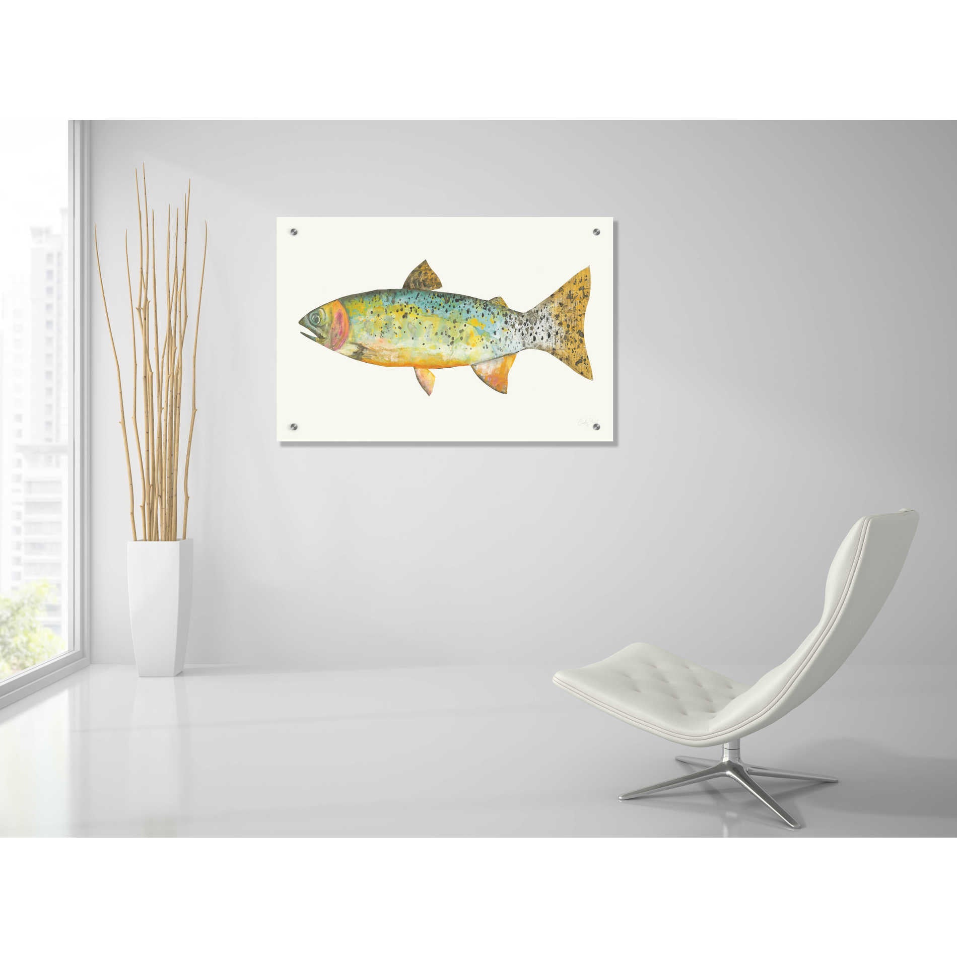 Epic Art 'Angling in the Stream IV' by Courtney Prahl, Acrylic Glass Wall Art,36x24