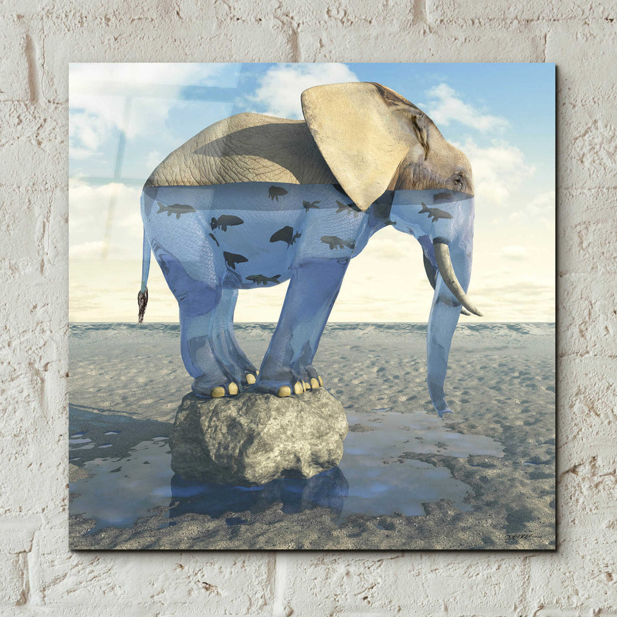 Epic Art 'Drinking Problem' by Cynthia Decker, Acrylic Glass Wall Art,12x12