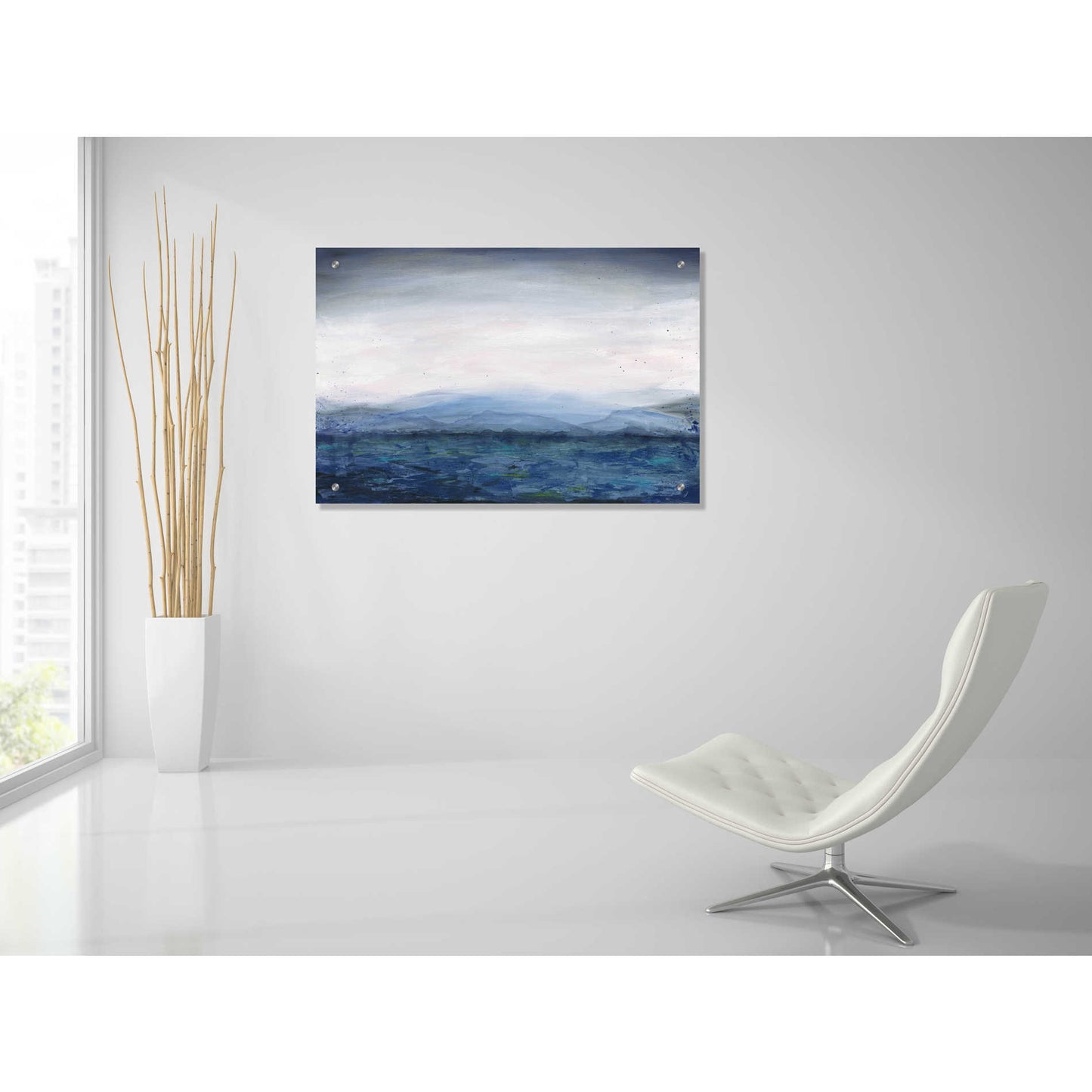 Epic Art 'Mountain Lake' by Courtney Prahl, Acrylic Glass Wall Art,36x24