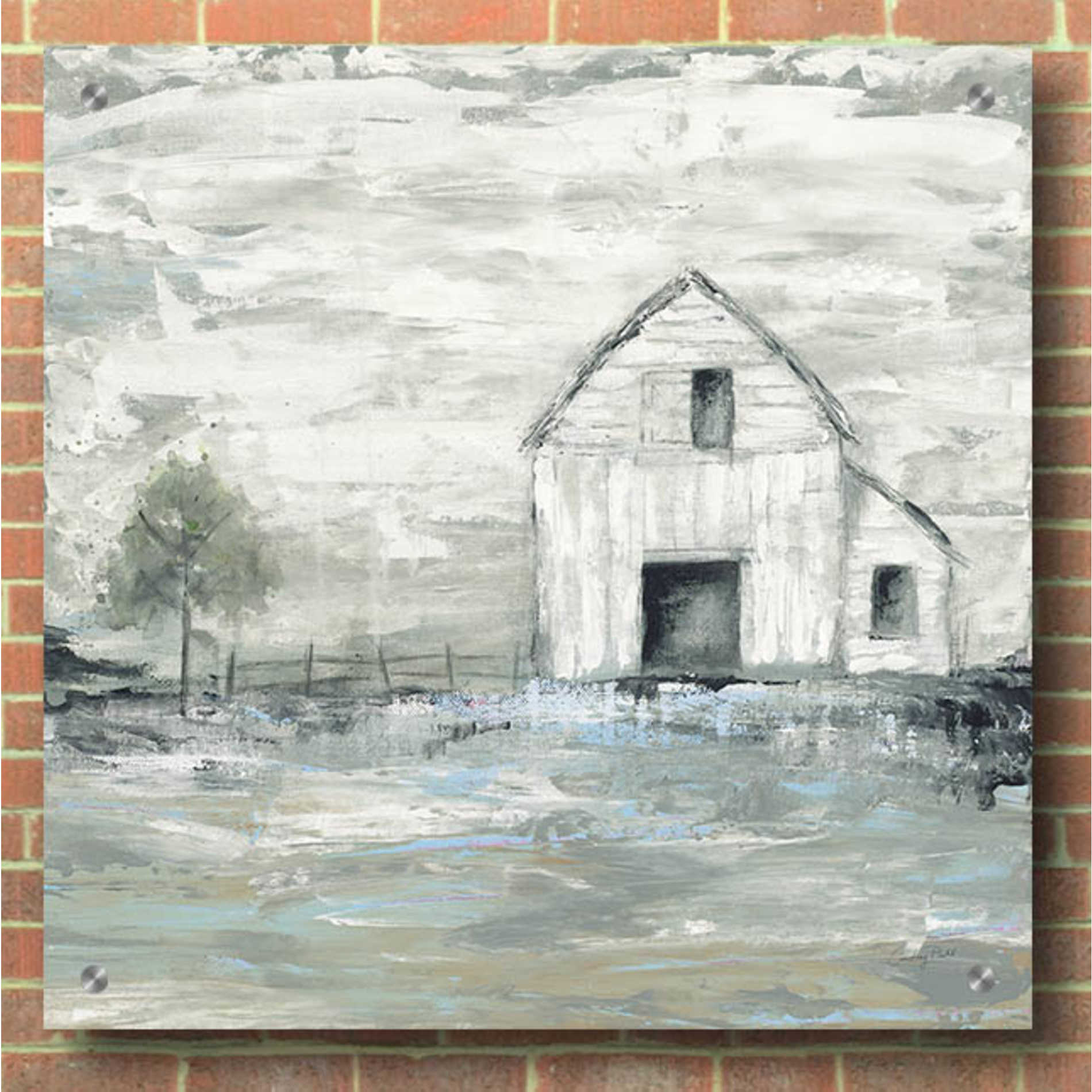 Epic Art 'Iowa Barn II' by Courtney Prahl, Acrylic Glass Wall Art,36x36