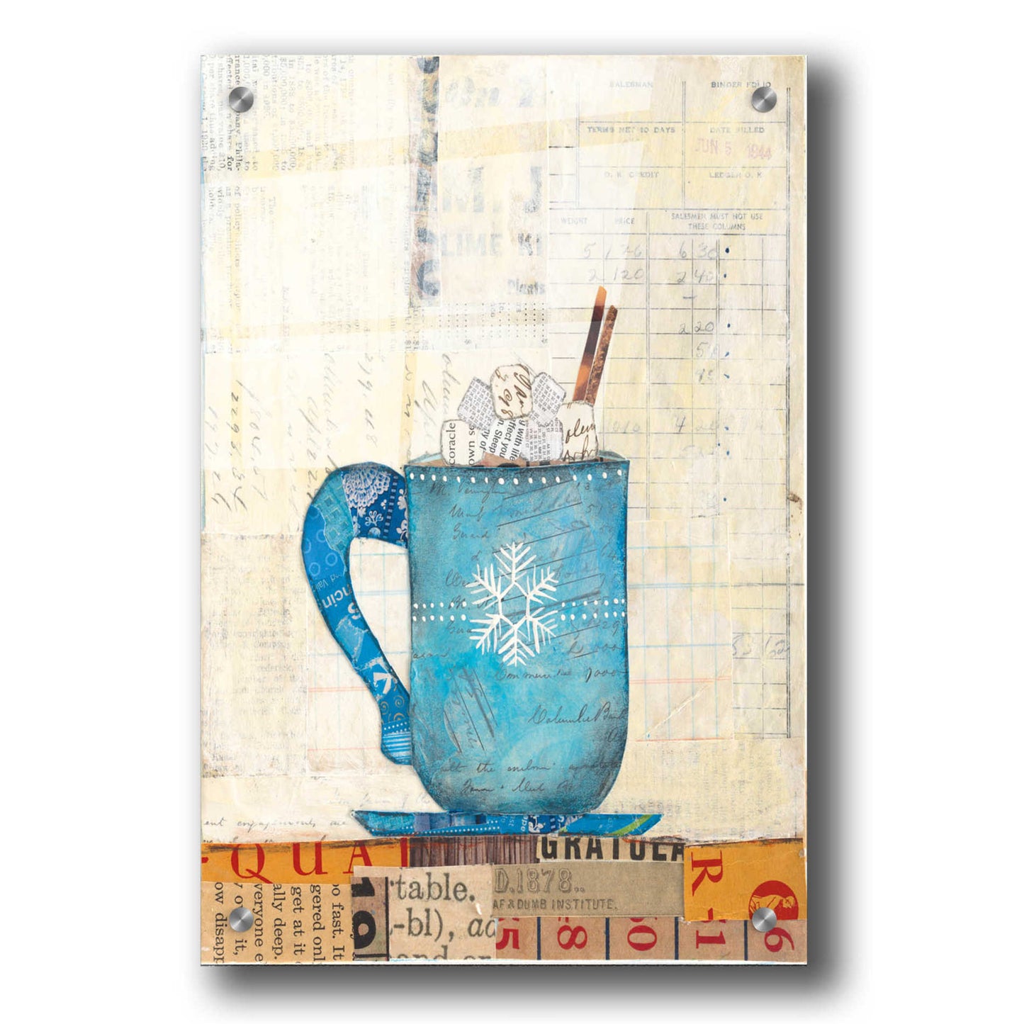 Epic Art 'Cozy Cups I' by Courtney Prahl, Acrylic Glass Wall Art,24x36