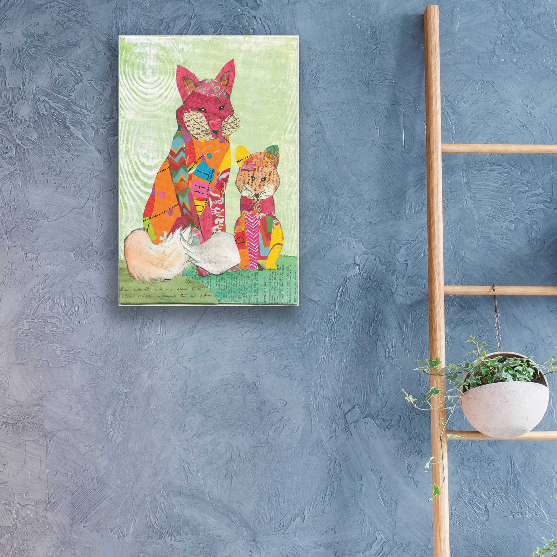 Epic Art 'Fox Family' by Courtney Prahl, Acrylic Glass Wall Art,16x24