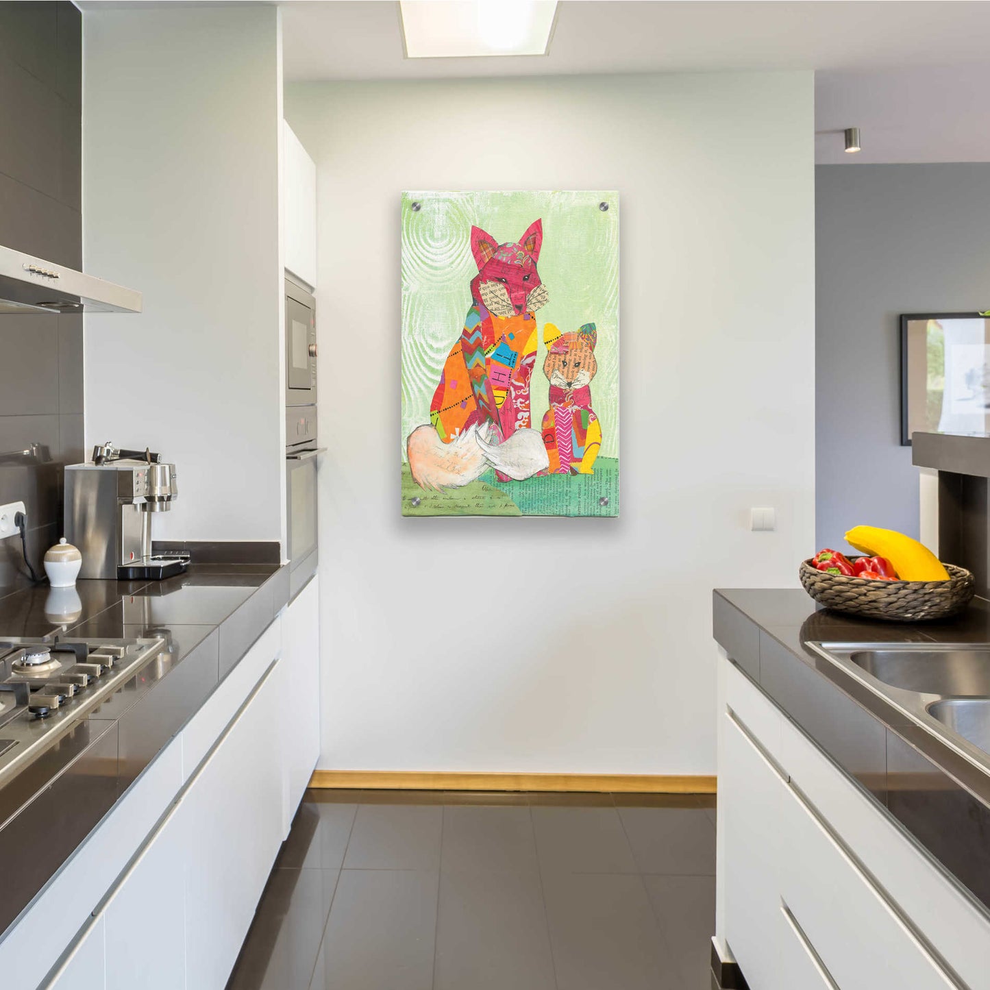 Epic Art 'Fox Family' by Courtney Prahl, Acrylic Glass Wall Art,24x36