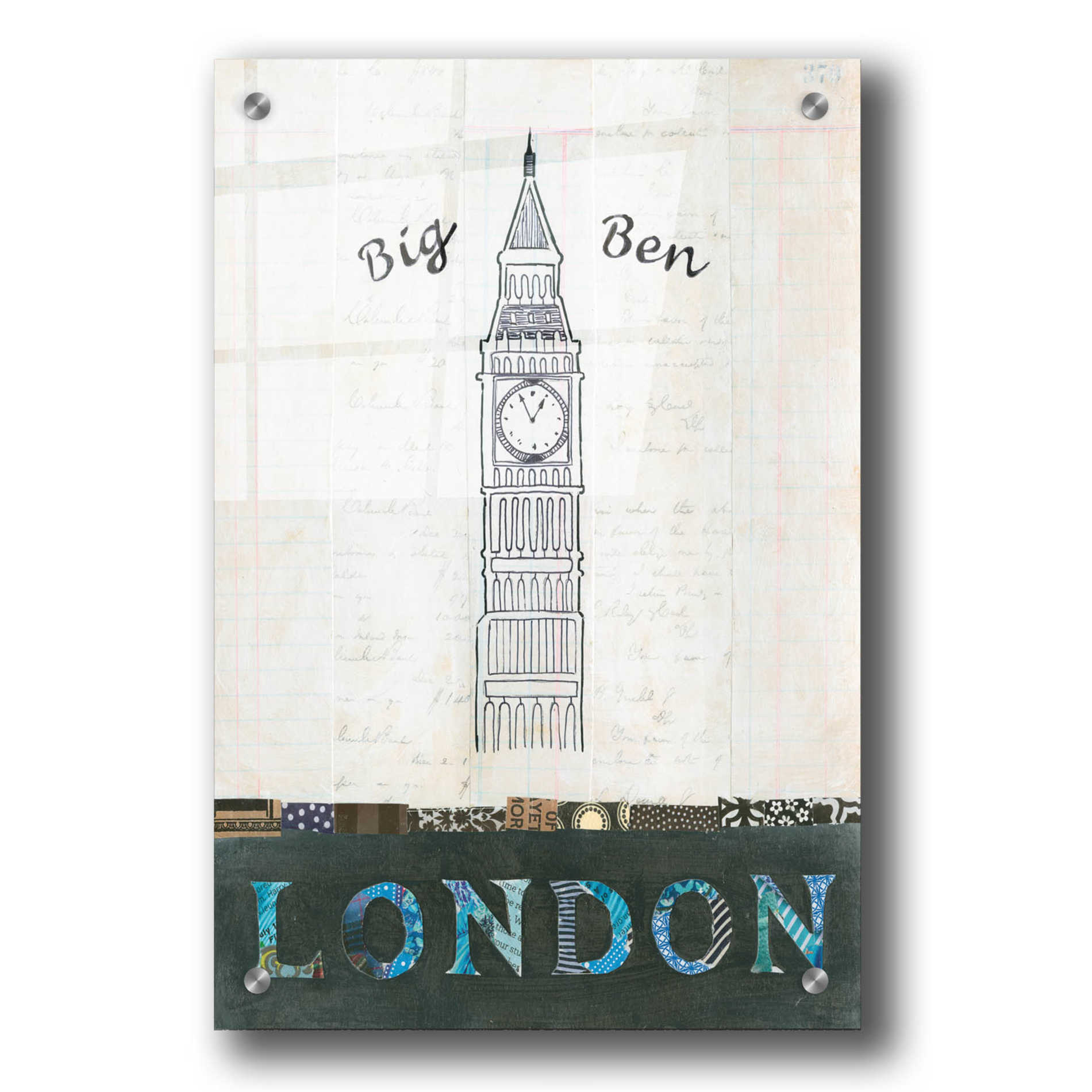 Epic Art 'Big Ben' by Courtney Prahl, Acrylic Glass Wall Art,24x36